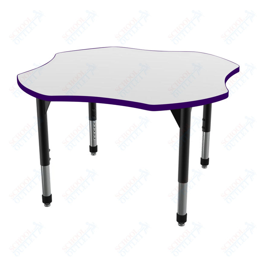 Marco Premier Series 48" Clover Stand - Up Table w/ Dry Erase Top Adj Height 32" - 42" (43 - 2265 - DA) - SchoolOutlet