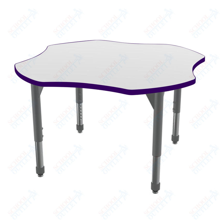 Marco Premier Series 48" Clover Stand - Up Table w/ Dry Erase Top Adj Height 32" - 42" (43 - 2265 - DA) - SchoolOutlet