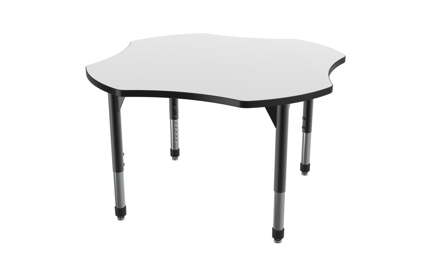 Marco Premier Series 48" Clover Activity Table w/ Dry Erase Top Adj Height 21" - 31" (43 - 2265 - DB) - SchoolOutlet