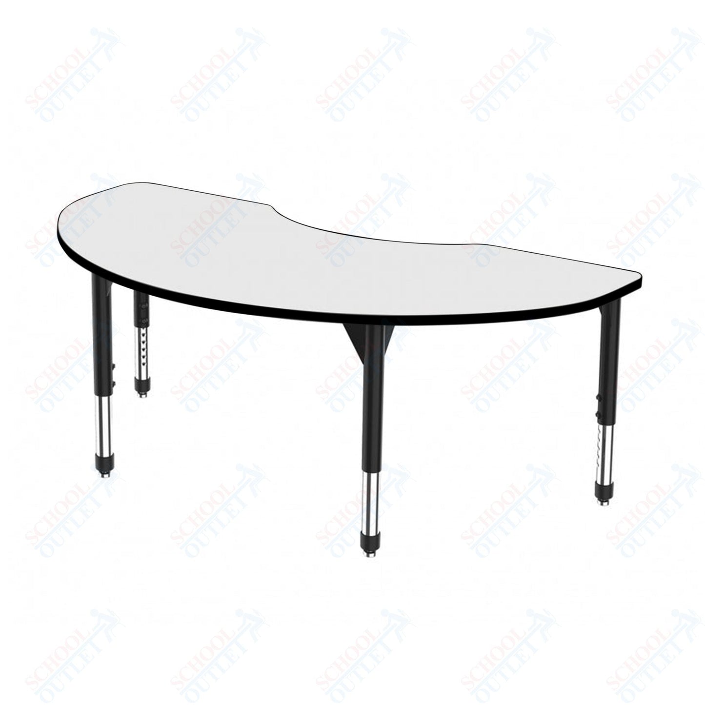 Marco Premier Series Kidney Stand - Up Table w/ Dry Erase Top 36" x 72" Adj Height 32" - 42" (43 - 2267 - DA) - SchoolOutlet