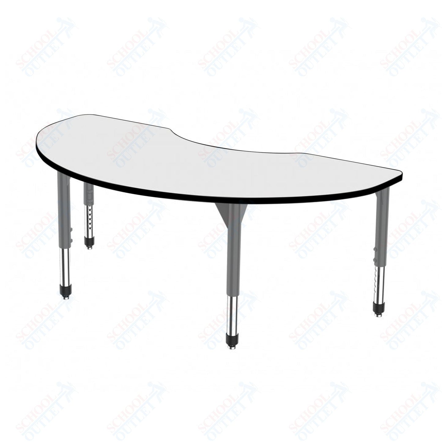 Marco Premier Series Kidney Stand - Up Table w/ Dry Erase Top 36" x 72" Adj Height 32" - 42" (43 - 2267 - DA) - SchoolOutlet