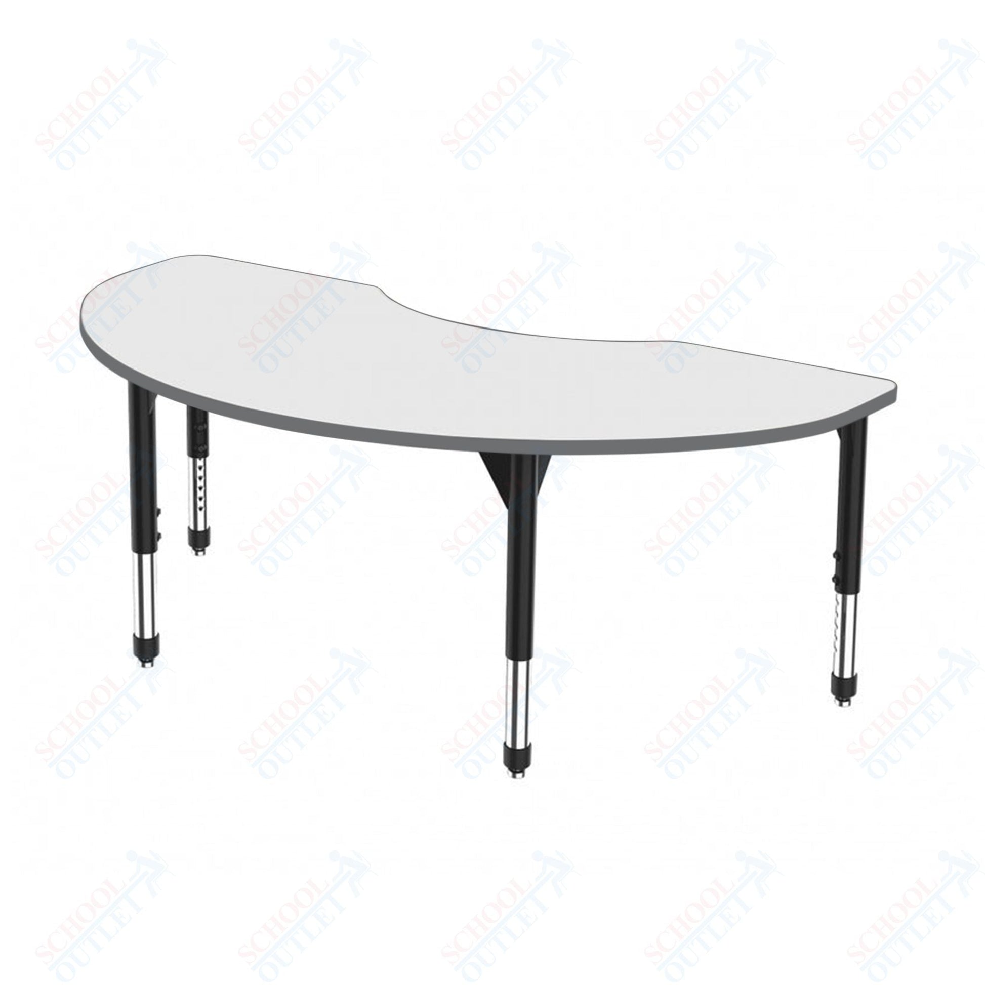 Marco Premier Series Kidney Stand - Up Table w/ Dry Erase Top 36" x 72" Adj Height 32" - 42" (43 - 2267 - DA) - SchoolOutlet