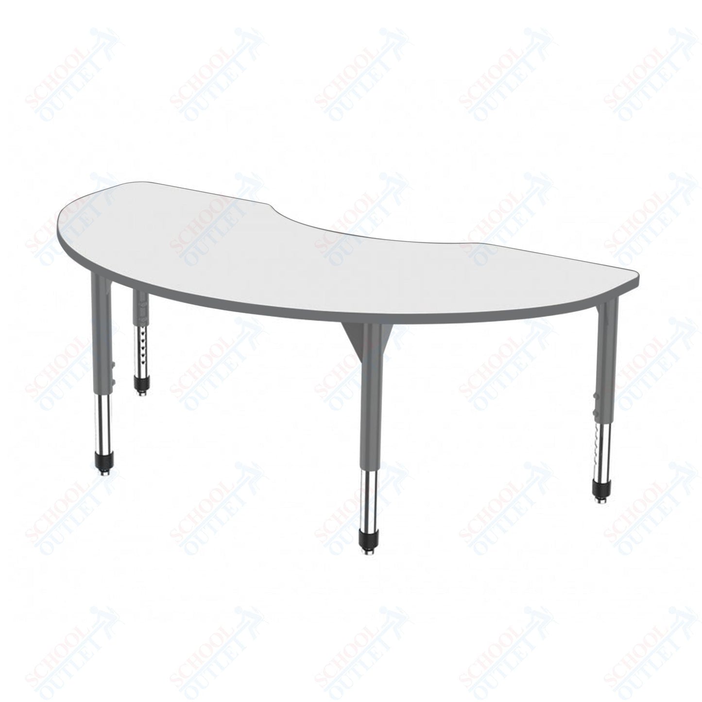 Marco Premier Series Kidney Stand - Up Table w/ Dry Erase Top 36" x 72" Adj Height 32" - 42" (43 - 2267 - DA) - SchoolOutlet
