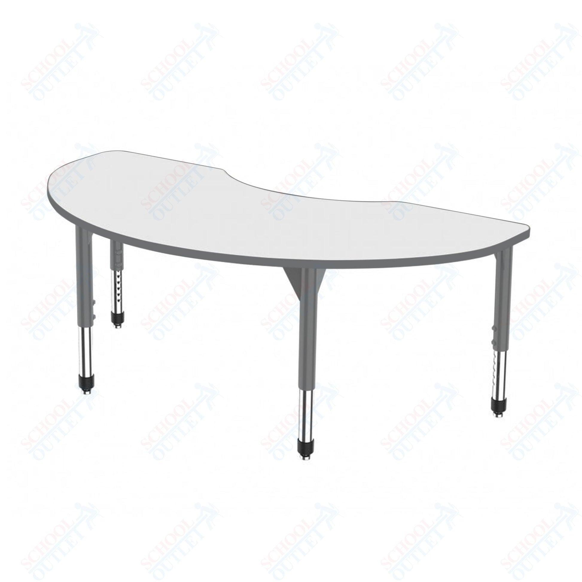 Marco Premier Series Kidney Stand - Up Table w/ Dry Erase Top 36" x 72" Adj Height 32" - 42" (43 - 2267 - DA) - SchoolOutlet