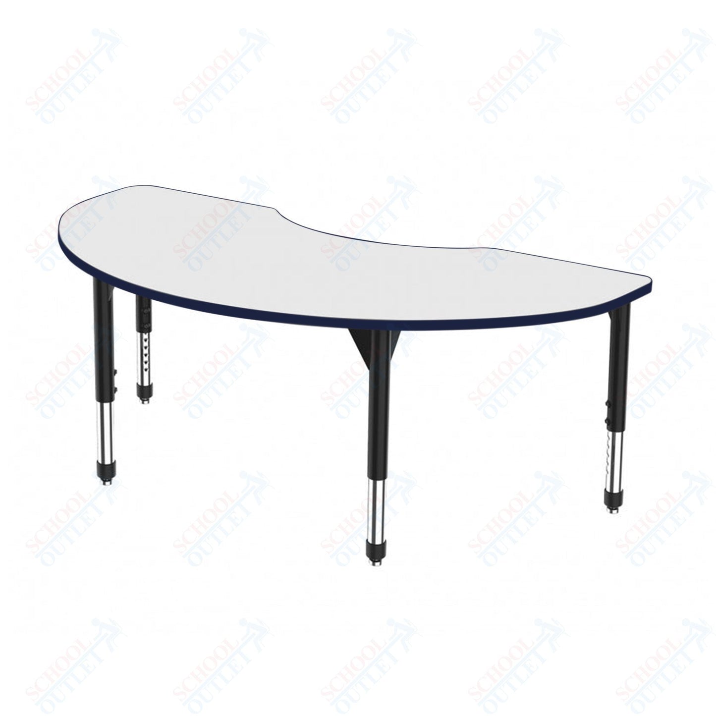 Marco Premier Series Kidney Stand - Up Table w/ Dry Erase Top 36" x 72" Adj Height 32" - 42" (43 - 2267 - DA) - SchoolOutlet
