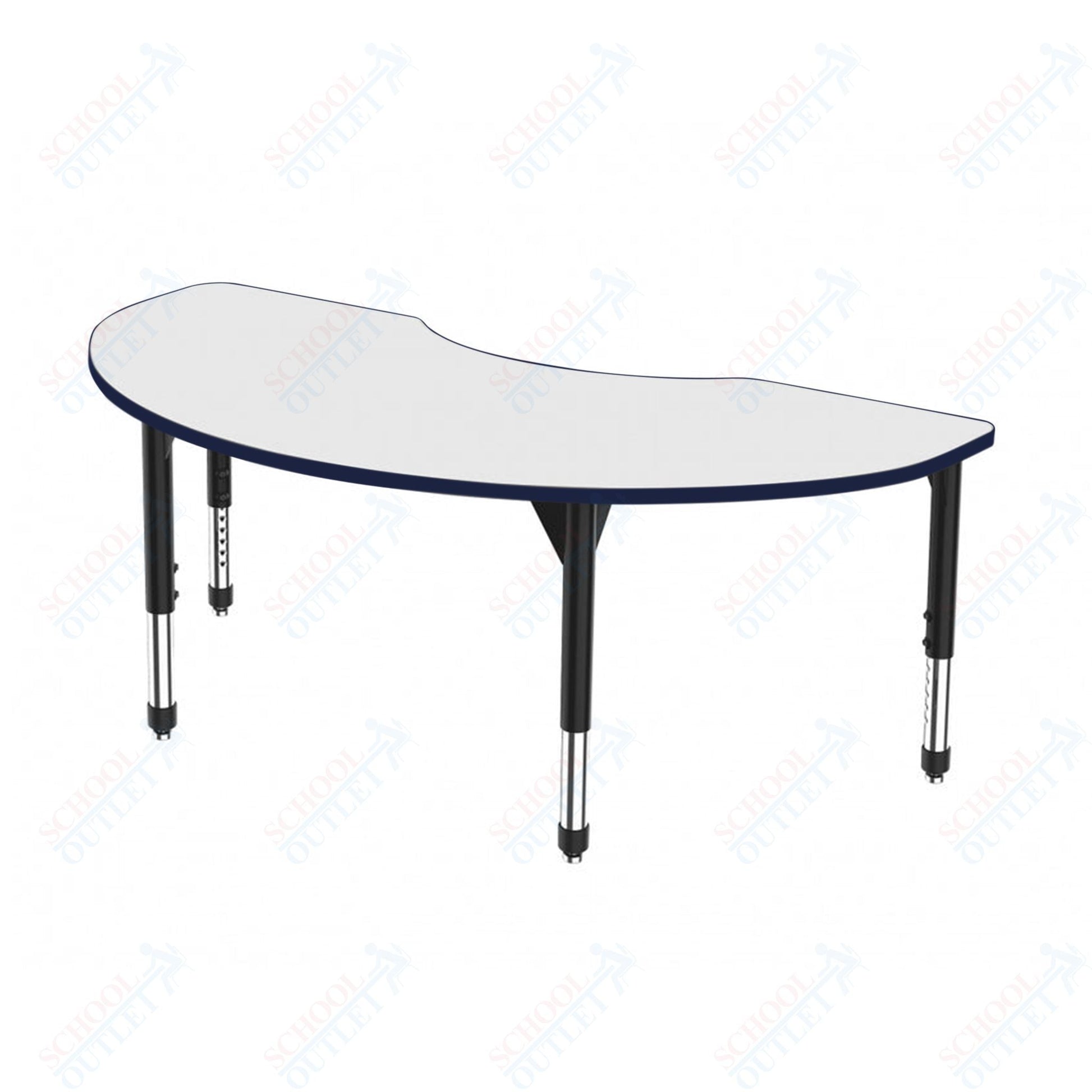 Marco Premier Series Kidney Stand - Up Table w/ Dry Erase Top 36" x 72" Adj Height 32" - 42" (43 - 2267 - DA) - SchoolOutlet