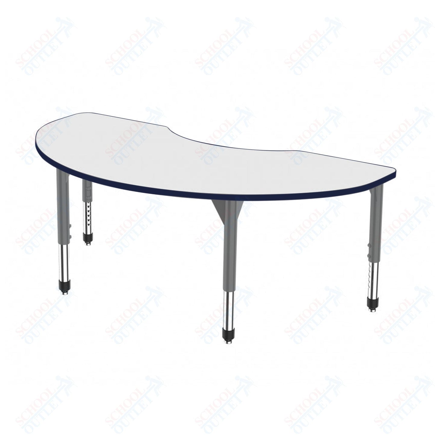 Marco Premier Series Kidney Stand - Up Table w/ Dry Erase Top 36" x 72" Adj Height 32" - 42" (43 - 2267 - DA) - SchoolOutlet