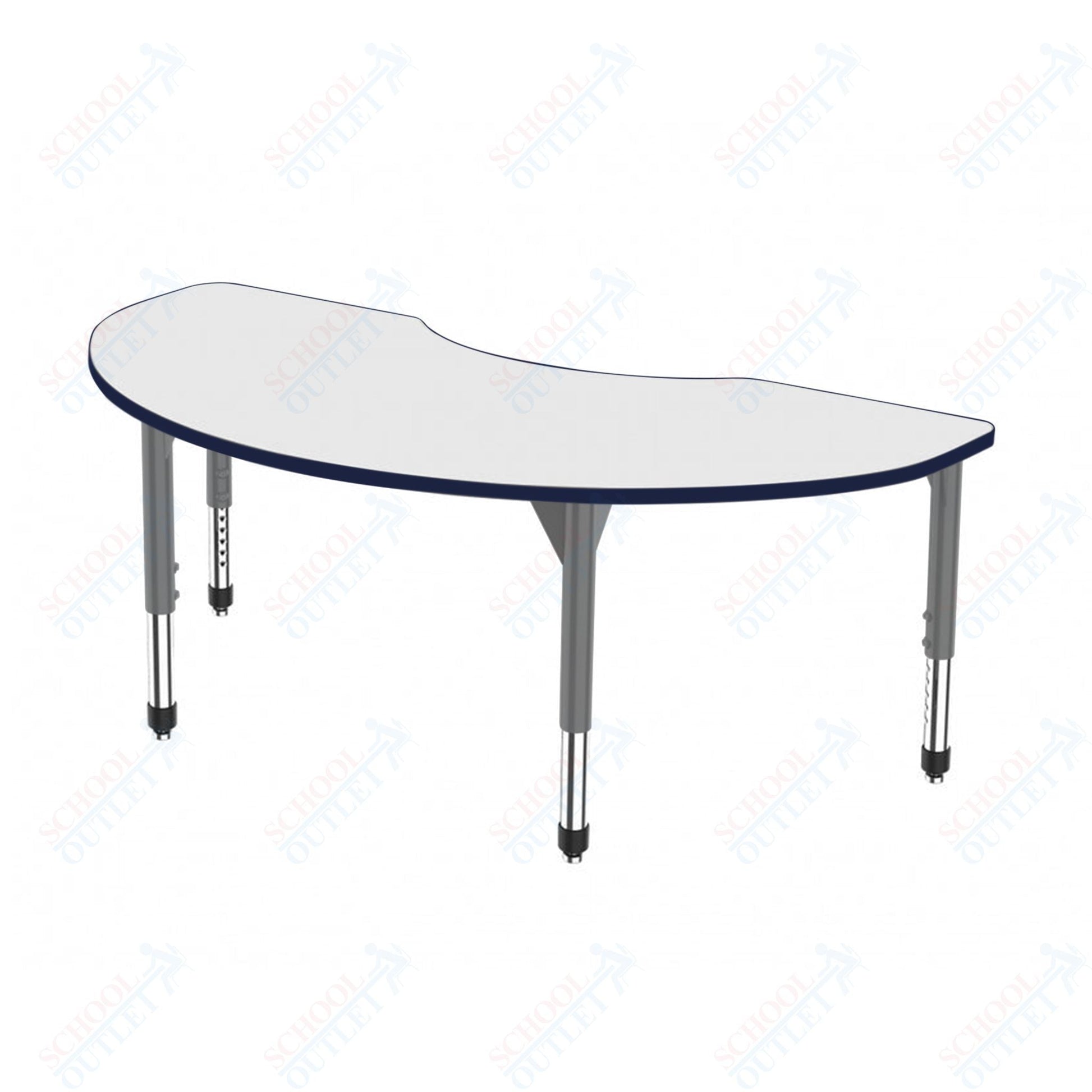 Marco Premier Series Kidney Stand - Up Table w/ Dry Erase Top 36" x 72" Adj Height 32" - 42" (43 - 2267 - DA) - SchoolOutlet