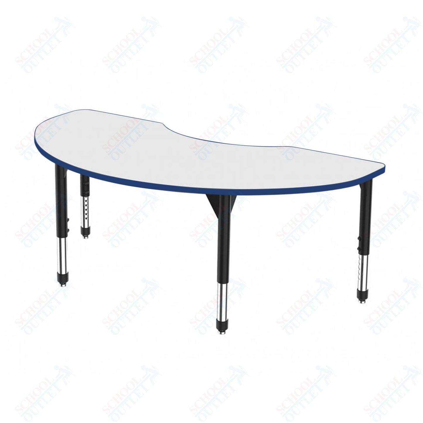 Marco Premier Series Kidney Stand - Up Table w/ Dry Erase Top 36" x 72" Adj Height 32" - 42" (43 - 2267 - DA) - SchoolOutlet