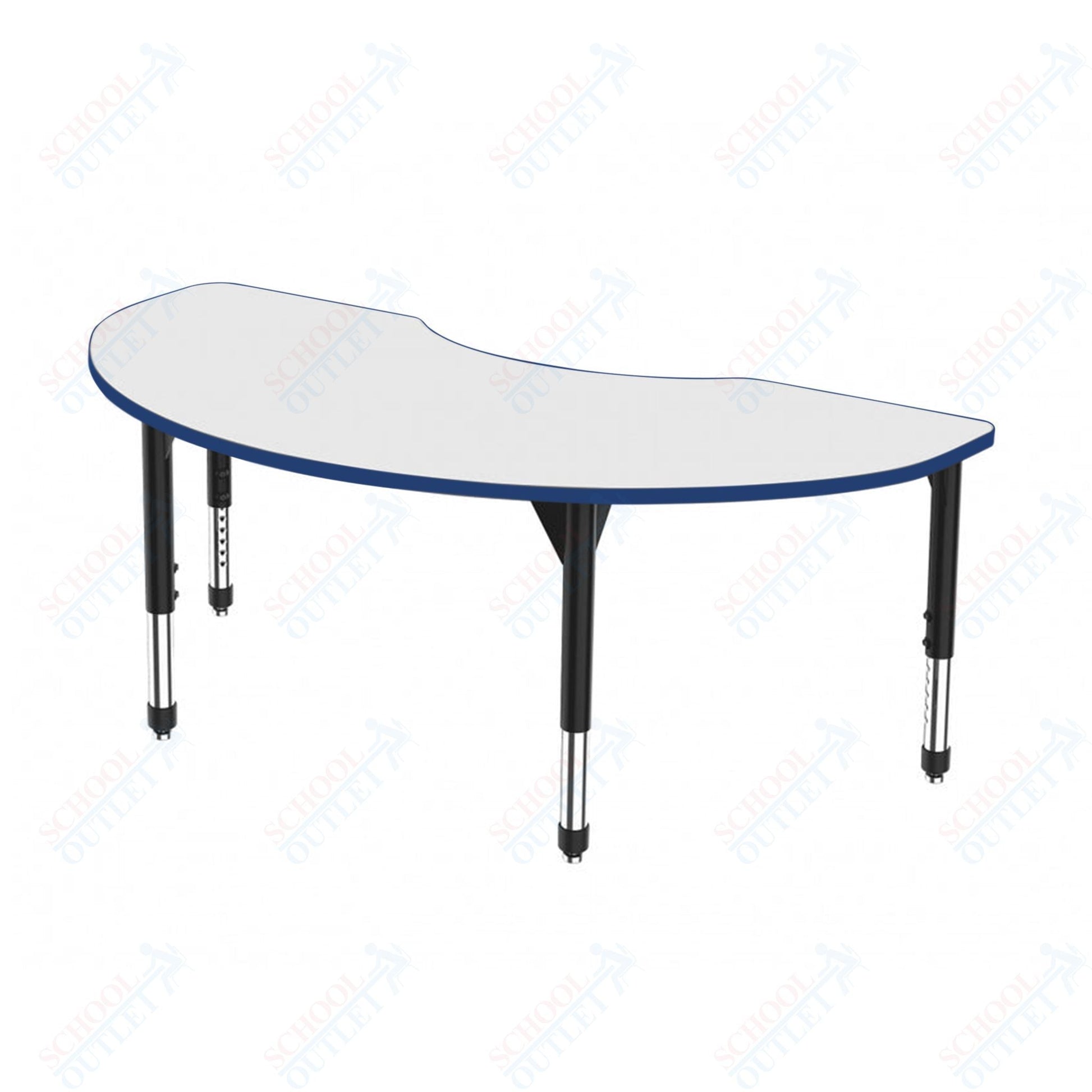 Marco Premier Series Kidney Stand - Up Table w/ Dry Erase Top 36" x 72" Adj Height 32" - 42" (43 - 2267 - DA) - SchoolOutlet