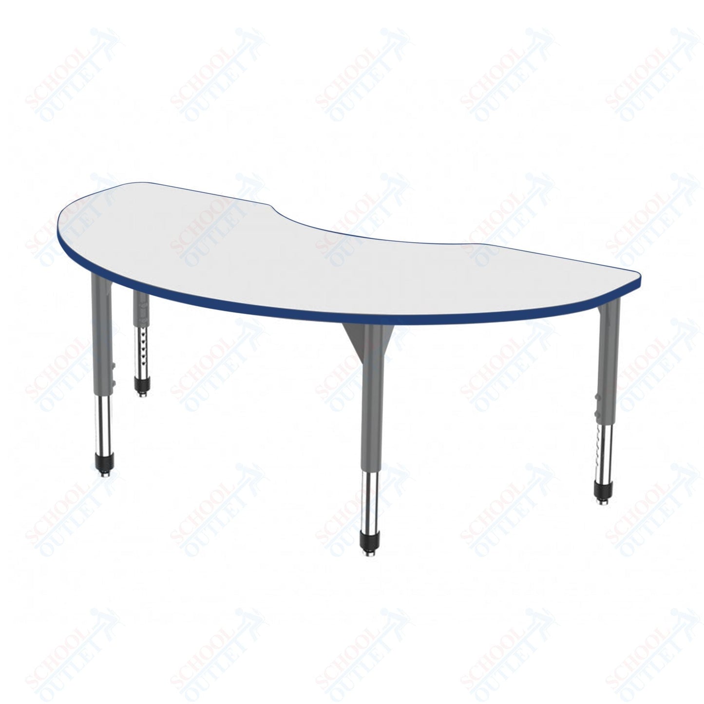 Marco Premier Series Kidney Stand - Up Table w/ Dry Erase Top 36" x 72" Adj Height 32" - 42" (43 - 2267 - DA) - SchoolOutlet