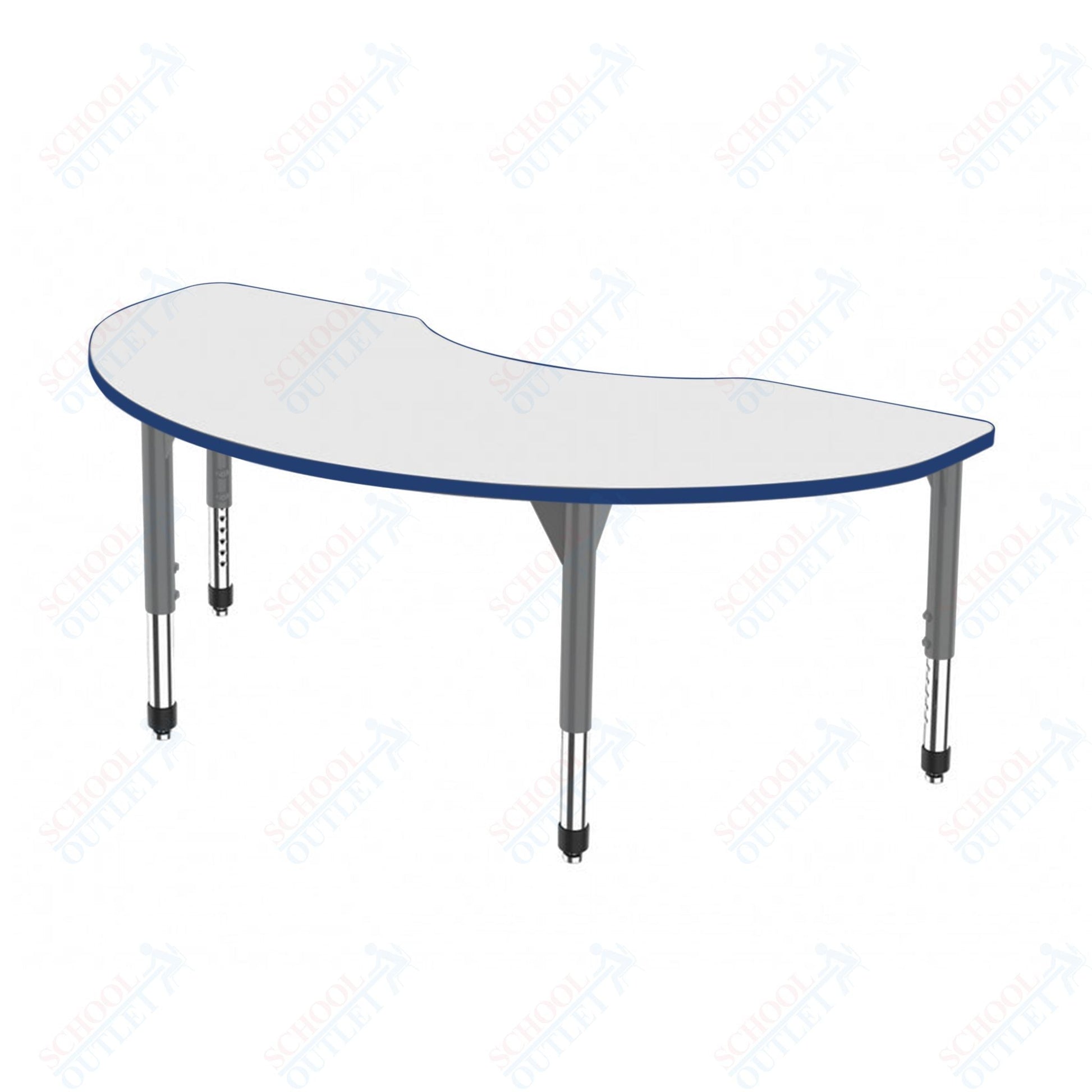 Marco Premier Series Kidney Stand - Up Table w/ Dry Erase Top 36" x 72" Adj Height 32" - 42" (43 - 2267 - DA) - SchoolOutlet