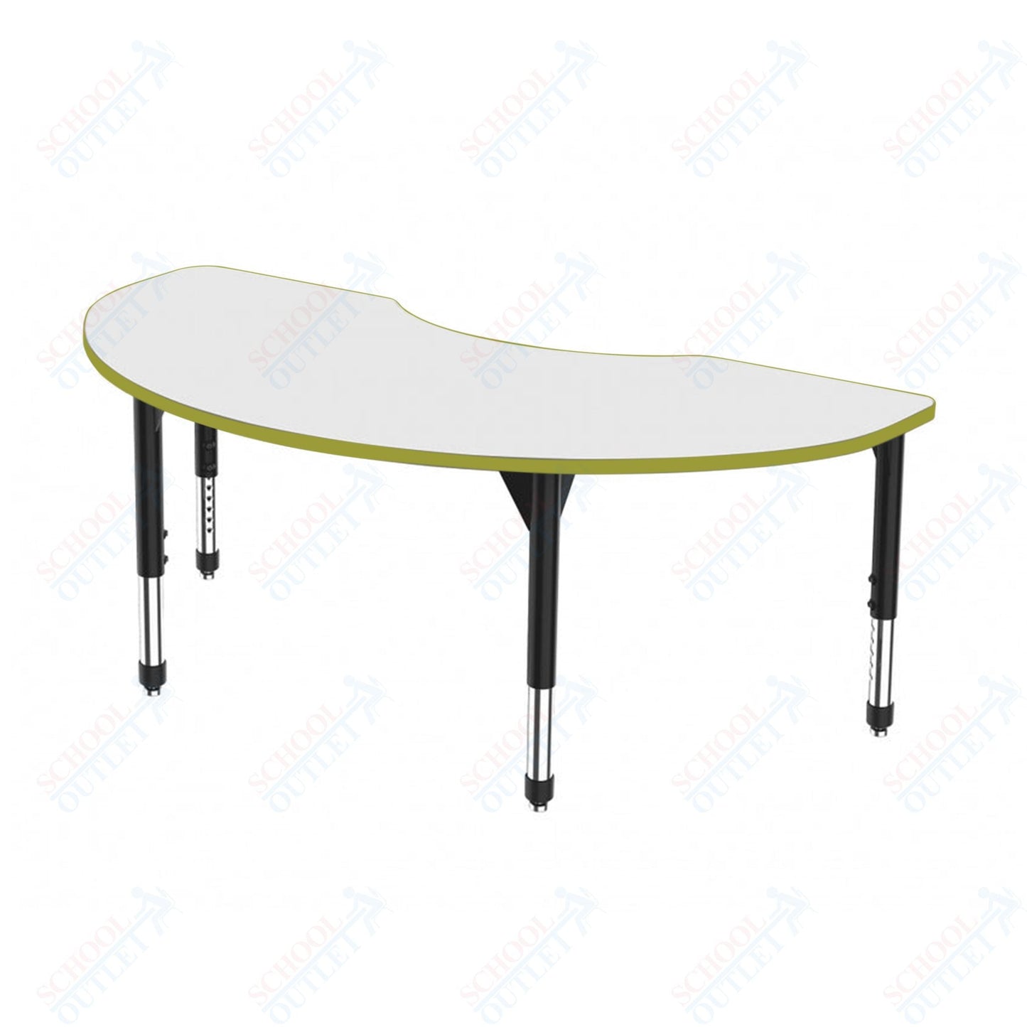 Marco Premier Series Kidney Stand - Up Table w/ Dry Erase Top 36" x 72" Adj Height 32" - 42" (43 - 2267 - DA) - SchoolOutlet