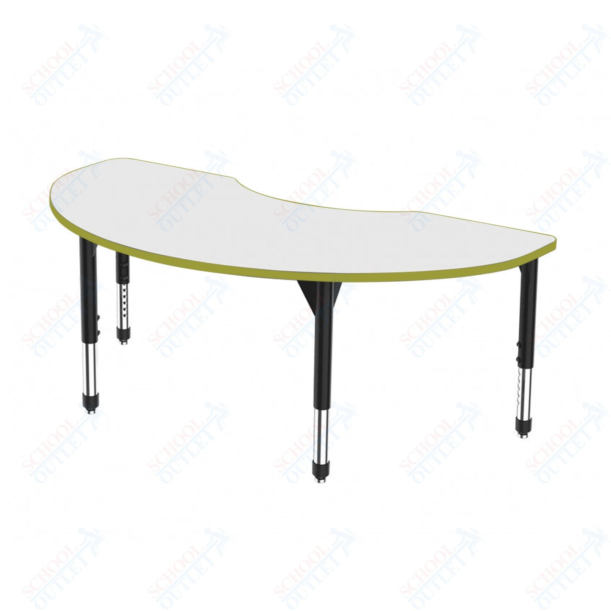 Marco Premier Series Kidney Stand - Up Table w/ Dry Erase Top 36" x 72" Adj Height 32" - 42" (43 - 2267 - DA) - SchoolOutlet