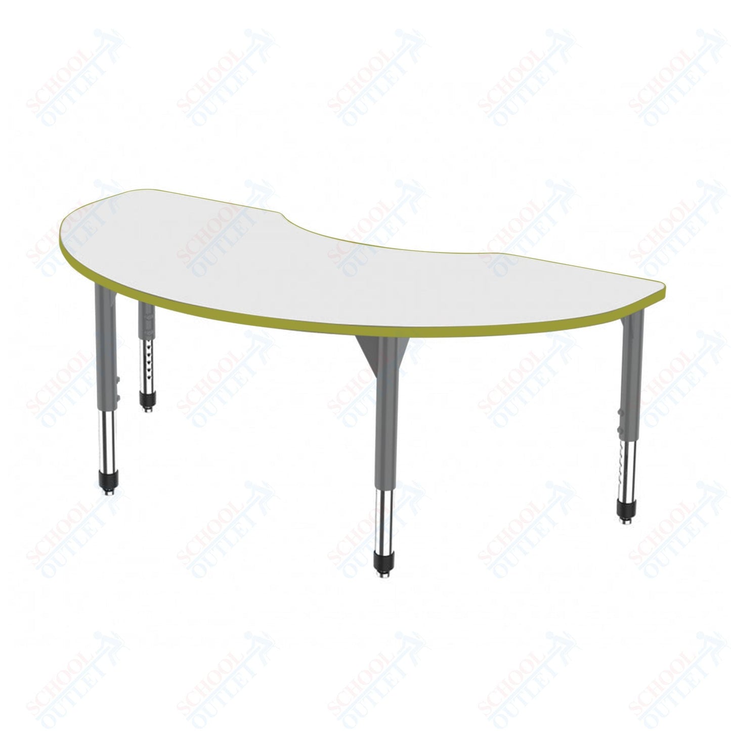 Marco Premier Series Kidney Stand - Up Table w/ Dry Erase Top 36" x 72" Adj Height 32" - 42" (43 - 2267 - DA) - SchoolOutlet