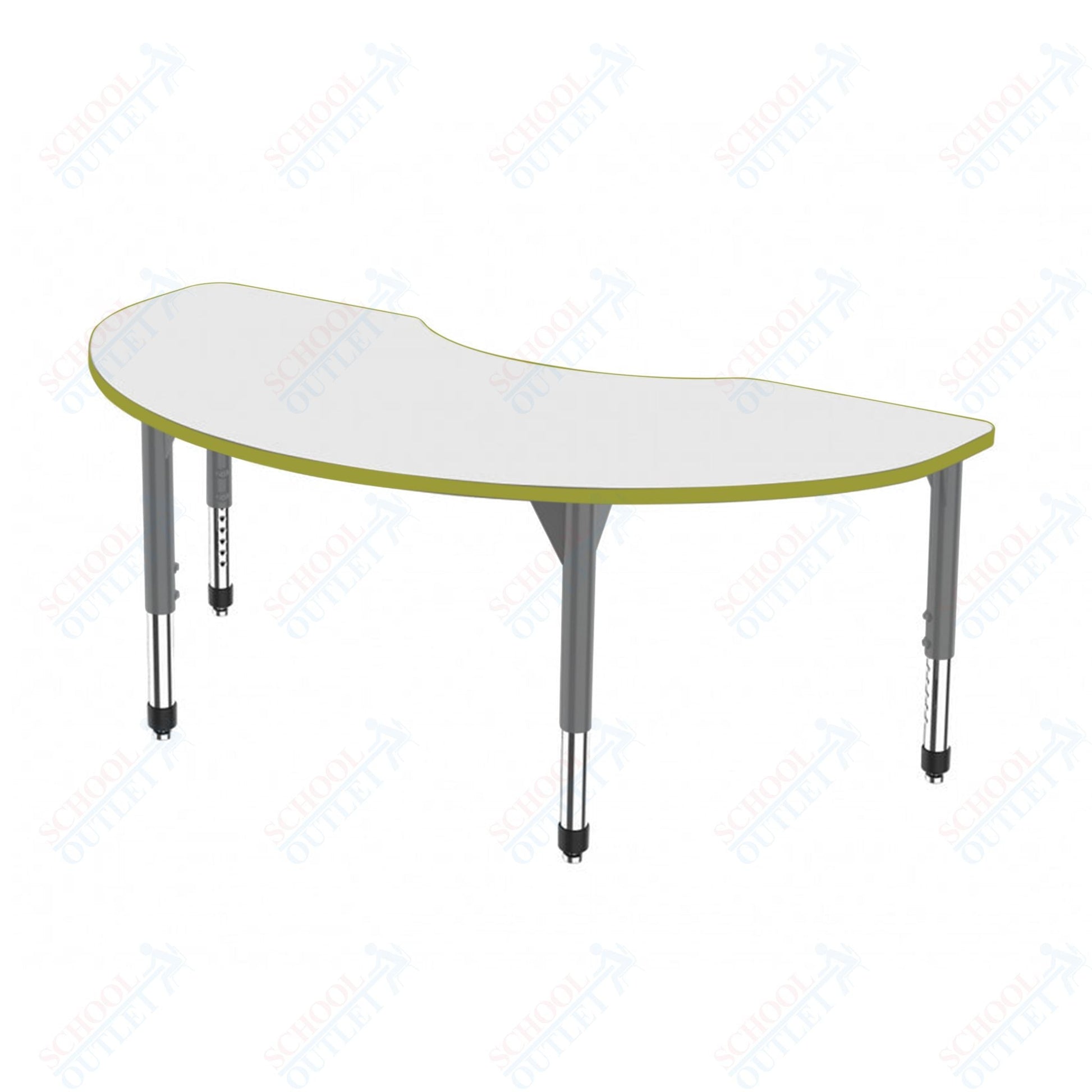 Marco Premier Series Kidney Stand - Up Table w/ Dry Erase Top 36" x 72" Adj Height 32" - 42" (43 - 2267 - DA) - SchoolOutlet