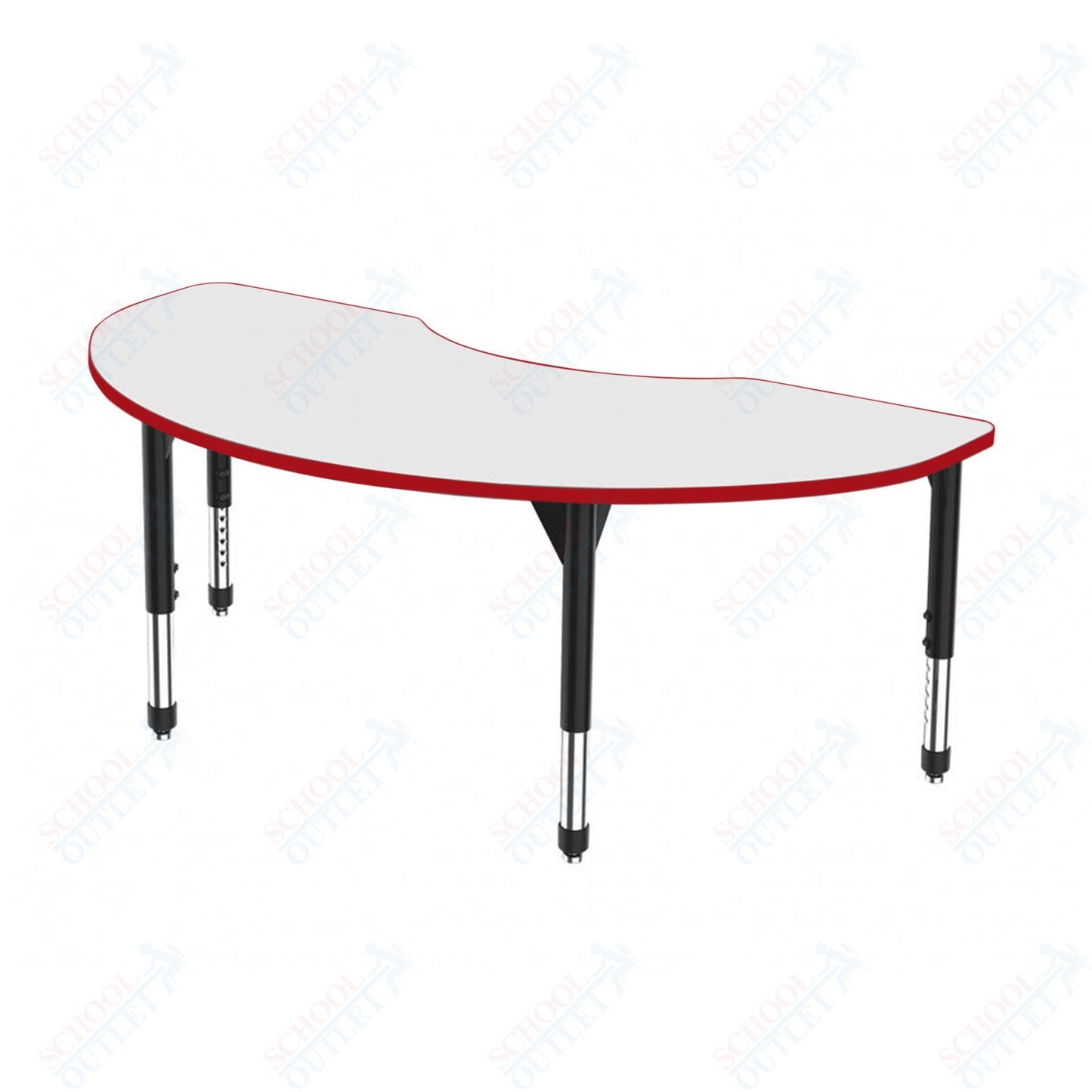 Marco Premier Series Kidney Stand - Up Table w/ Dry Erase Top 36" x 72" Adj Height 32" - 42" (43 - 2267 - DA) - SchoolOutlet