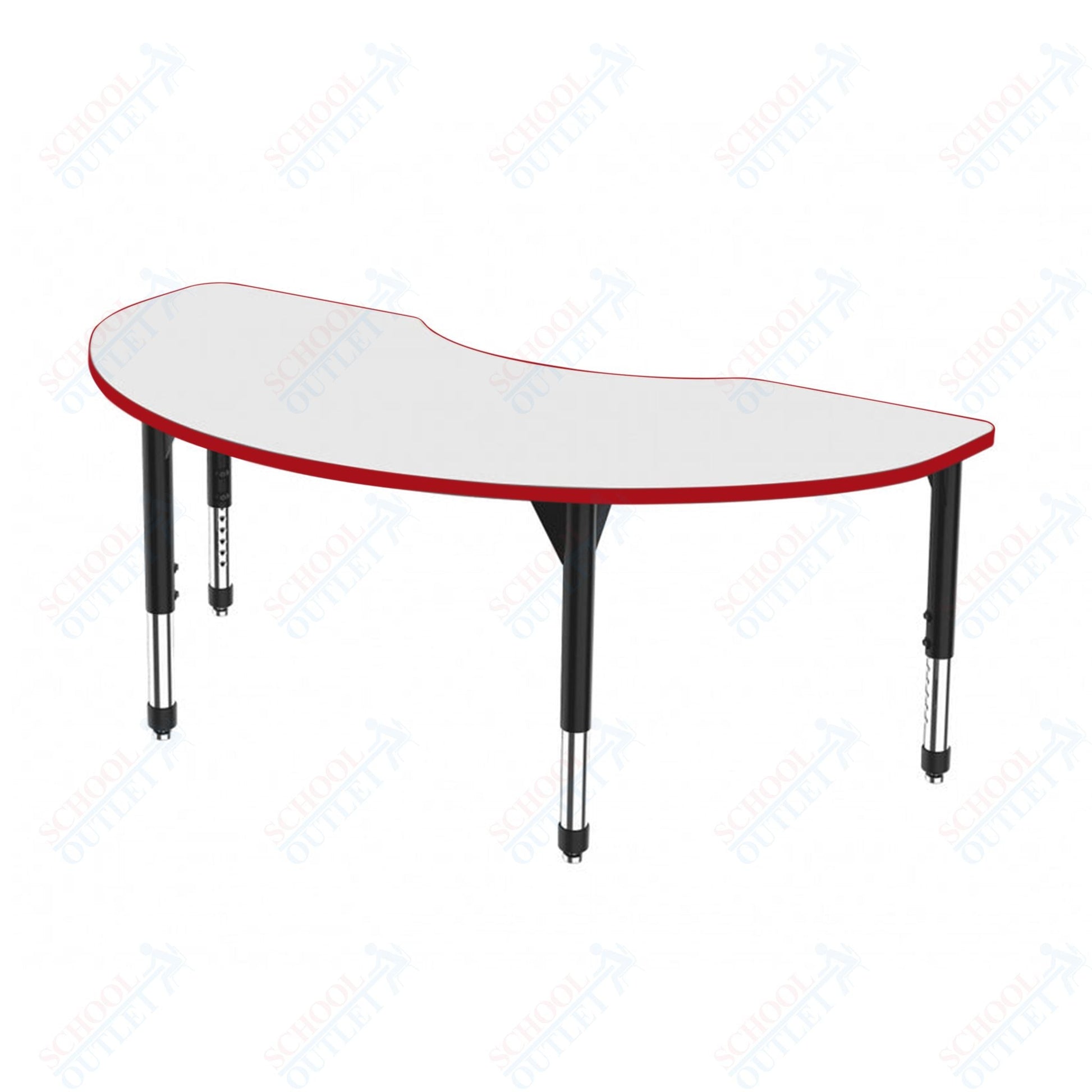 Marco Premier Series Kidney Stand - Up Table w/ Dry Erase Top 36" x 72" Adj Height 32" - 42" (43 - 2267 - DA) - SchoolOutlet