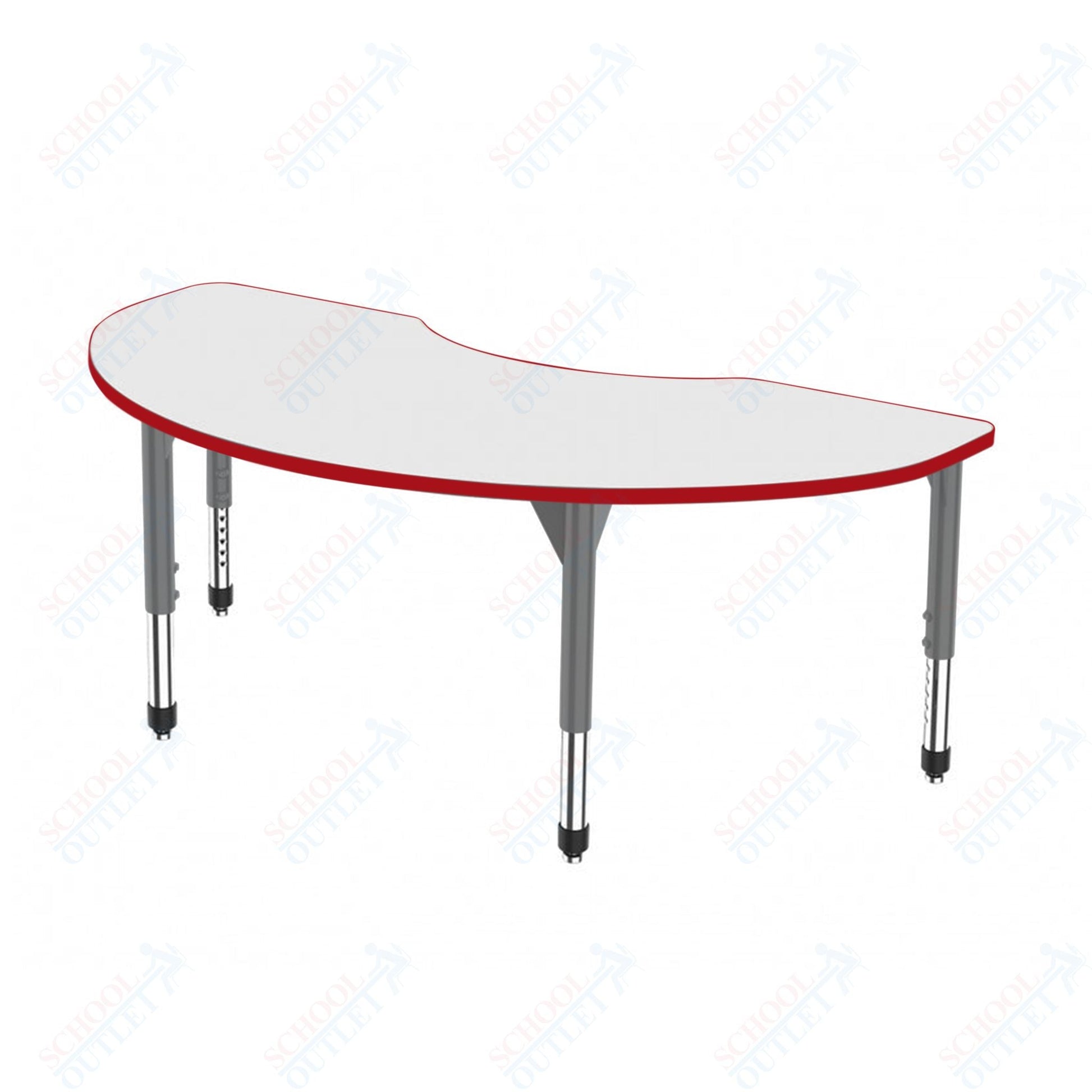 Marco Premier Series Kidney Stand - Up Table w/ Dry Erase Top 36" x 72" Adj Height 32" - 42" (43 - 2267 - DA) - SchoolOutlet