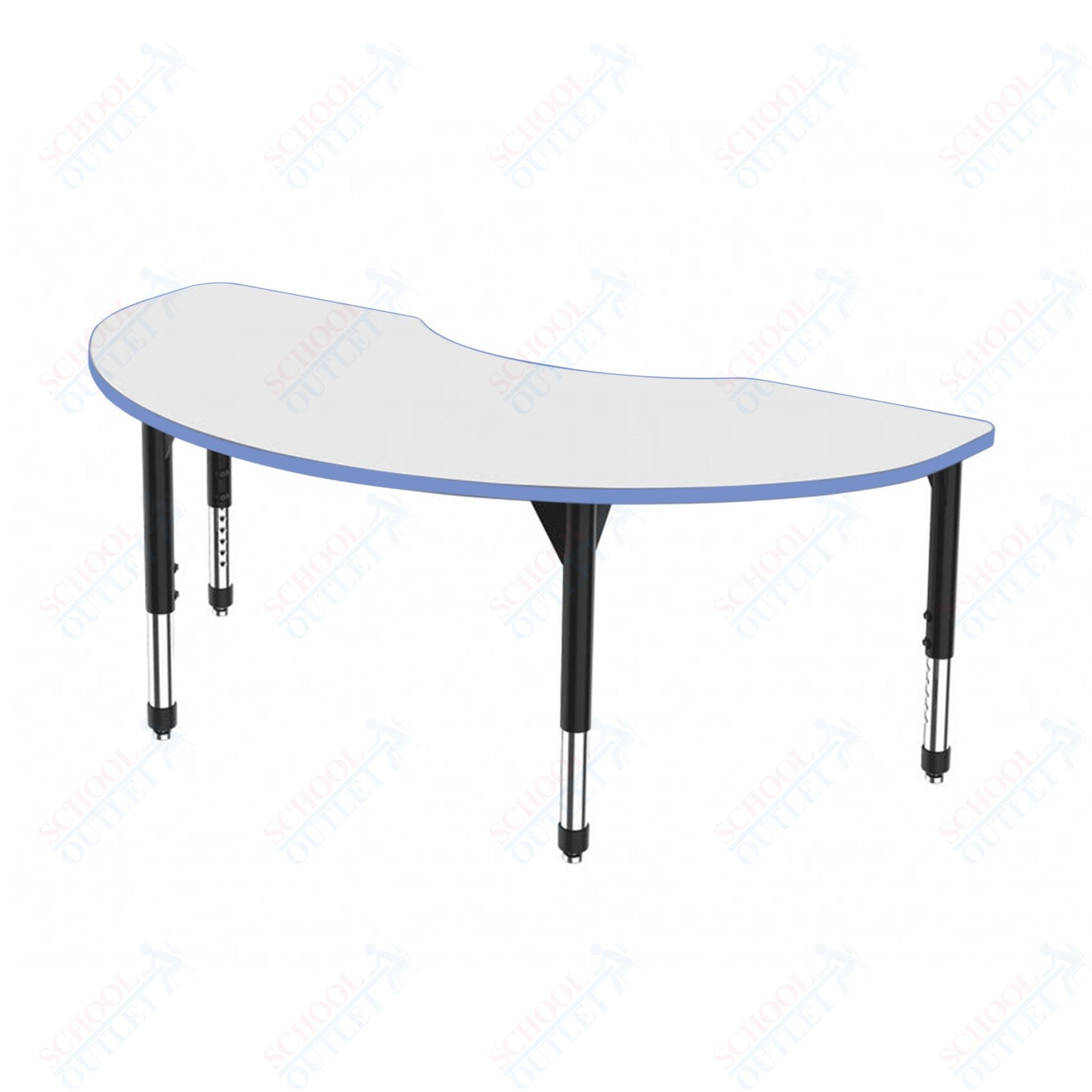 Marco Premier Series Kidney Stand - Up Table w/ Dry Erase Top 36" x 72" Adj Height 32" - 42" (43 - 2267 - DA) - SchoolOutlet