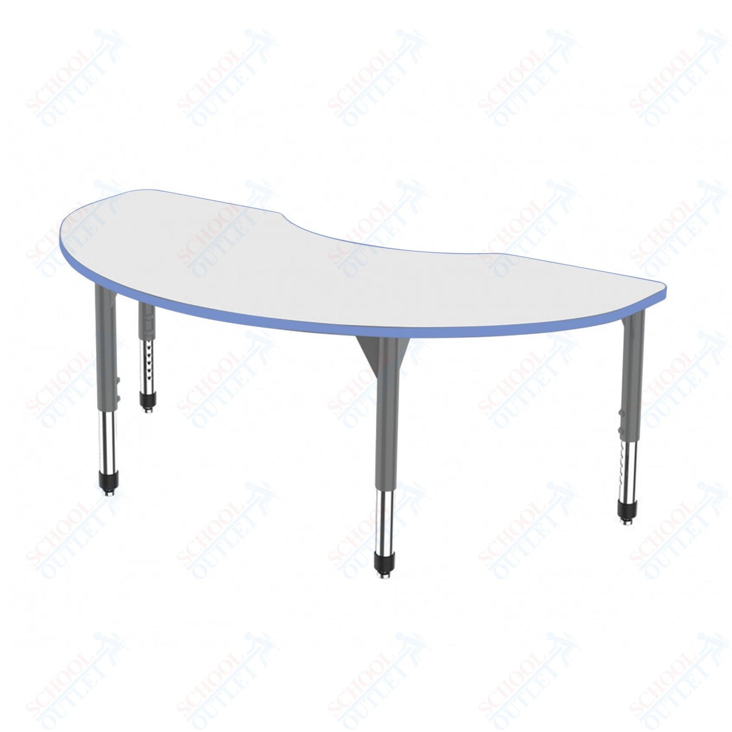 Marco Premier Series Kidney Stand - Up Table w/ Dry Erase Top 36" x 72" Adj Height 32" - 42" (43 - 2267 - DA) - SchoolOutlet