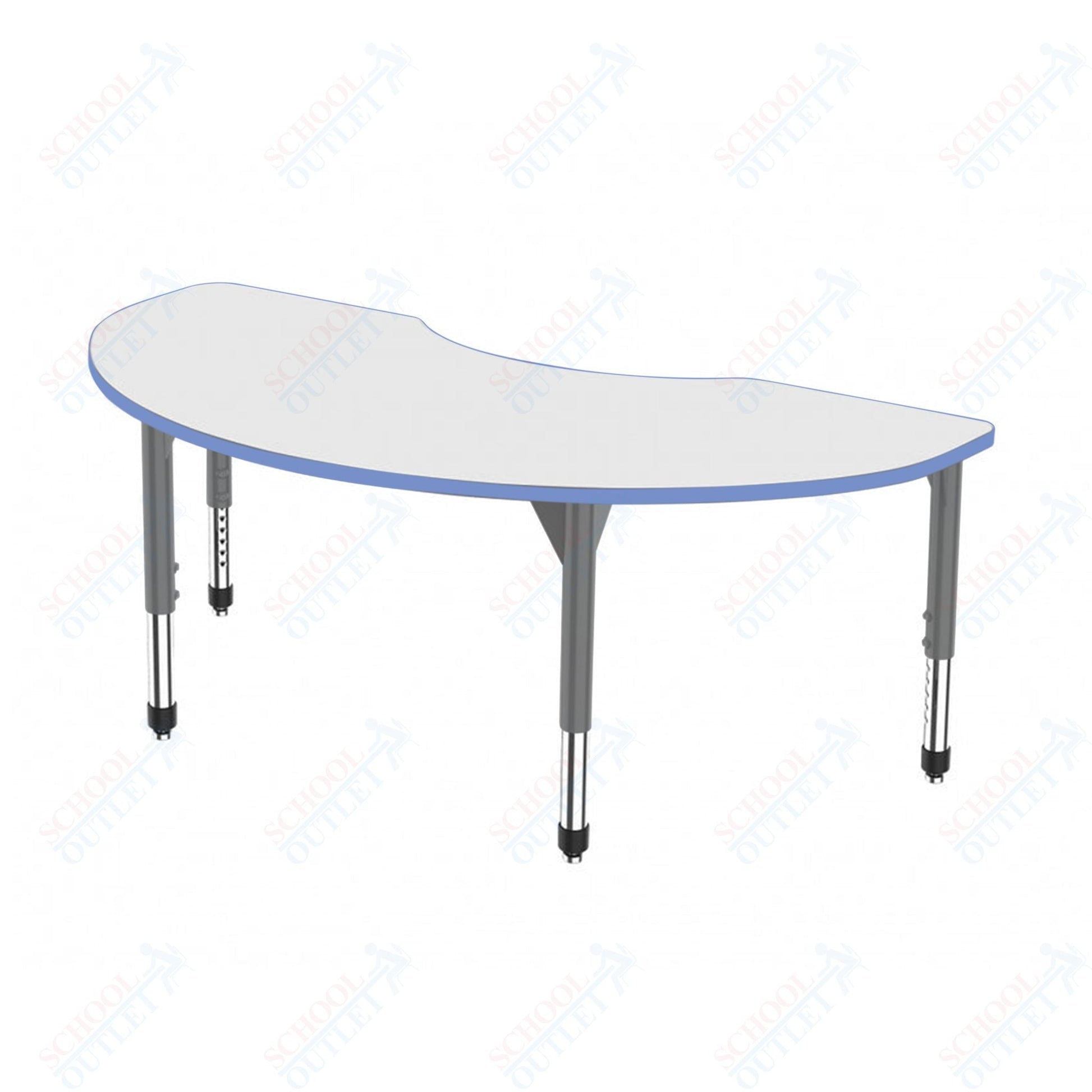 Marco Premier Series Kidney Stand - Up Table w/ Dry Erase Top 36" x 72" Adj Height 32" - 42" (43 - 2267 - DA) - SchoolOutlet
