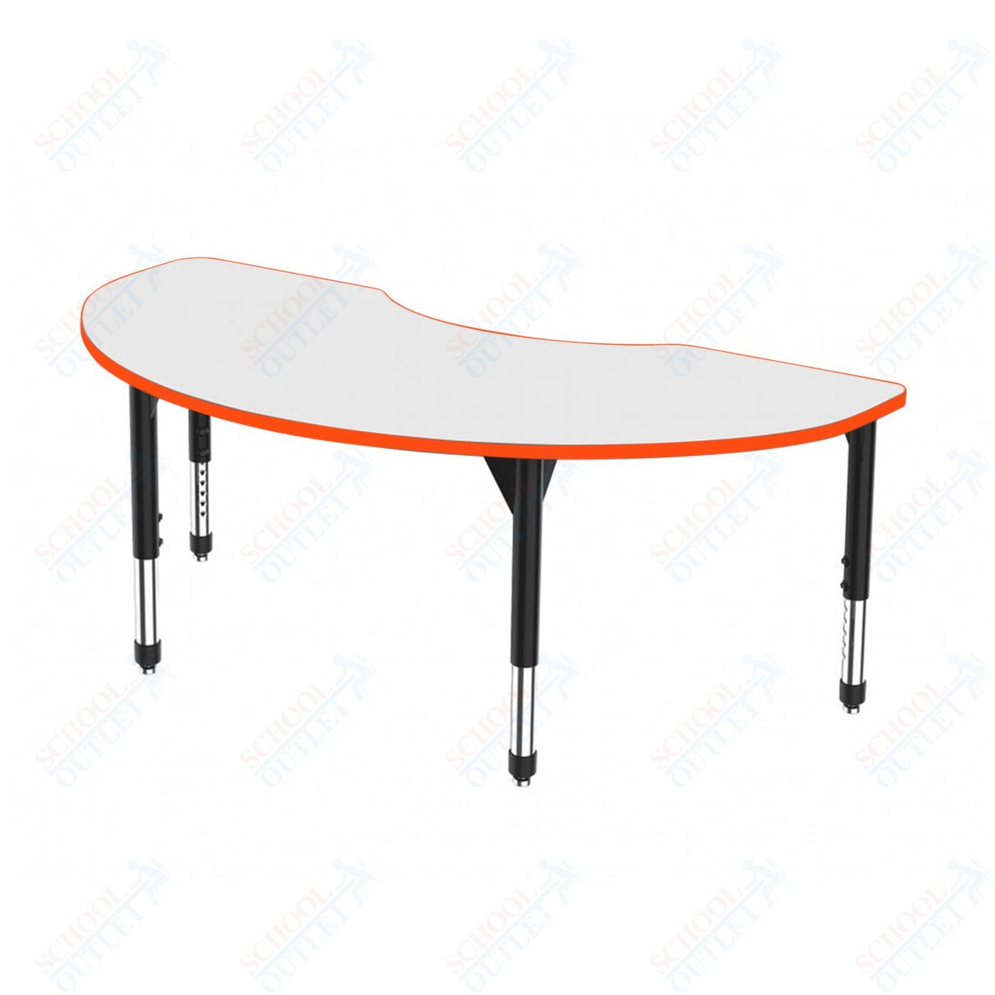 Marco Premier Series Kidney Stand - Up Table w/ Dry Erase Top 36" x 72" Adj Height 32" - 42" (43 - 2267 - DA) - SchoolOutlet