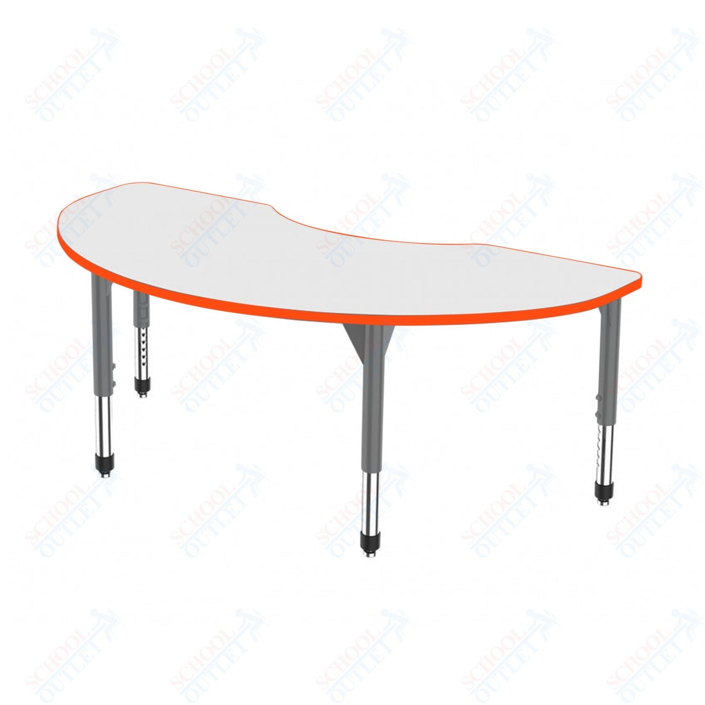 Marco Premier Series Kidney Stand - Up Table w/ Dry Erase Top 36" x 72" Adj Height 32" - 42" (43 - 2267 - DA) - SchoolOutlet