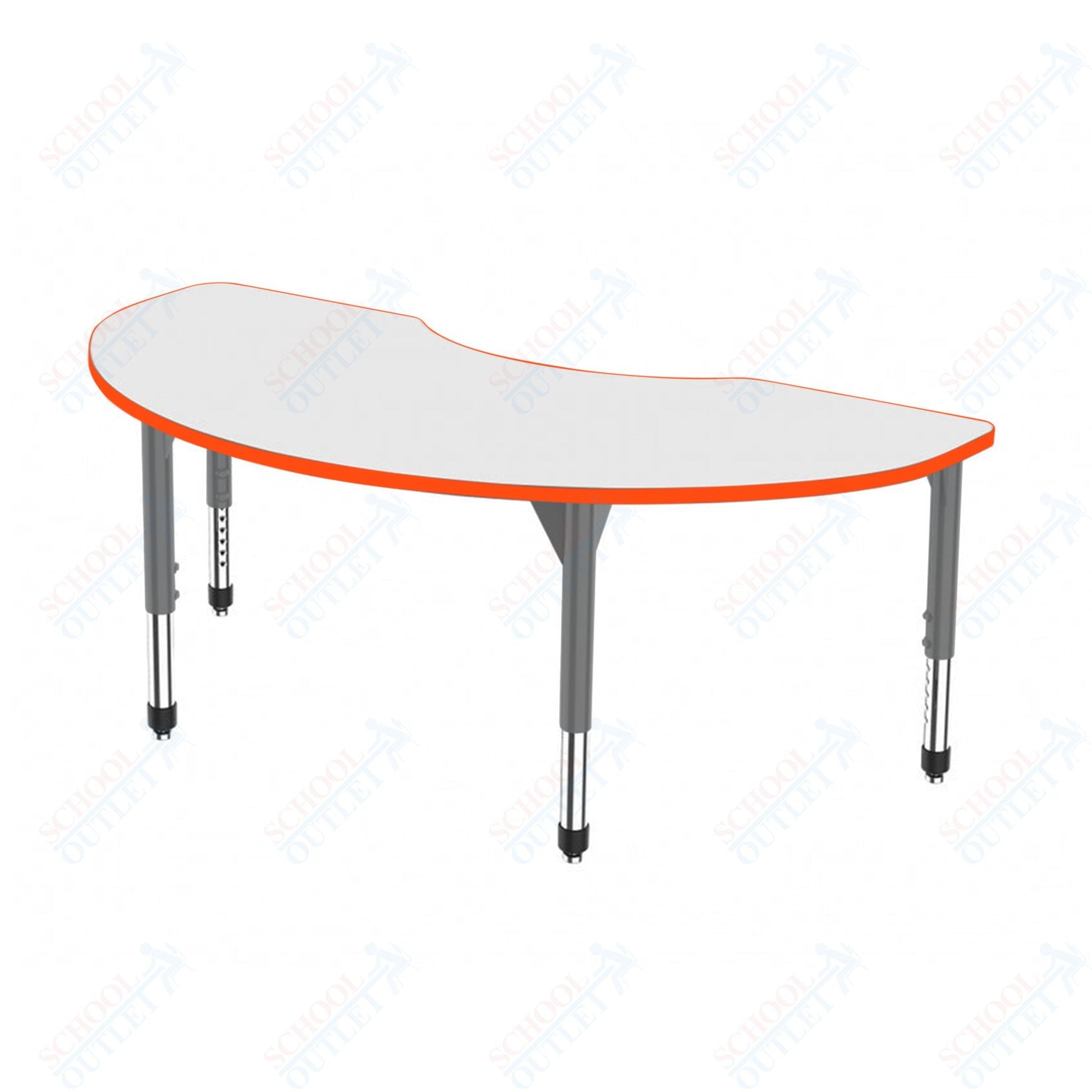 Marco Premier Series Kidney Stand - Up Table w/ Dry Erase Top 36" x 72" Adj Height 32" - 42" (43 - 2267 - DA) - SchoolOutlet