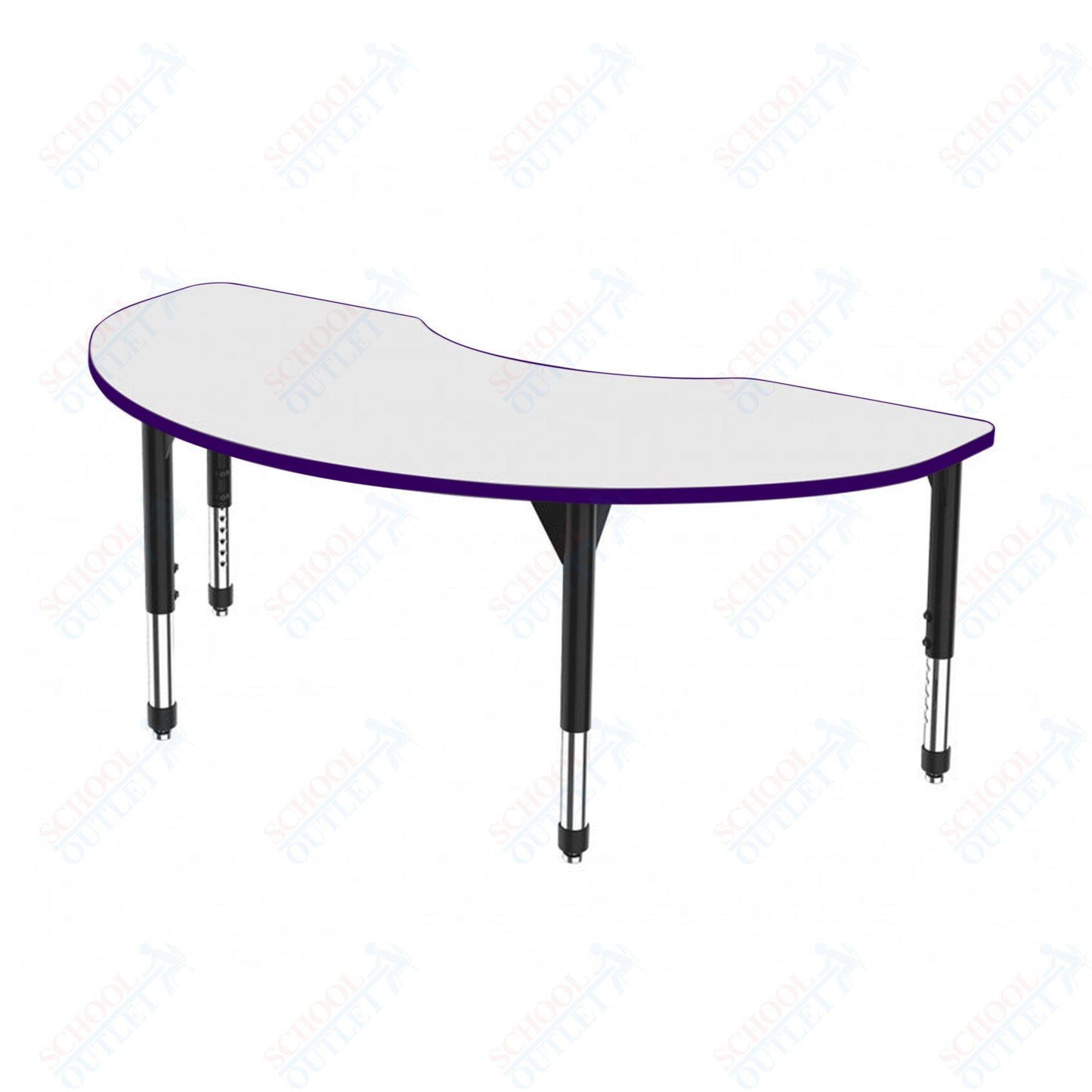 Marco Premier Series Kidney Stand - Up Table w/ Dry Erase Top 36" x 72" Adj Height 32" - 42" (43 - 2267 - DA) - SchoolOutlet