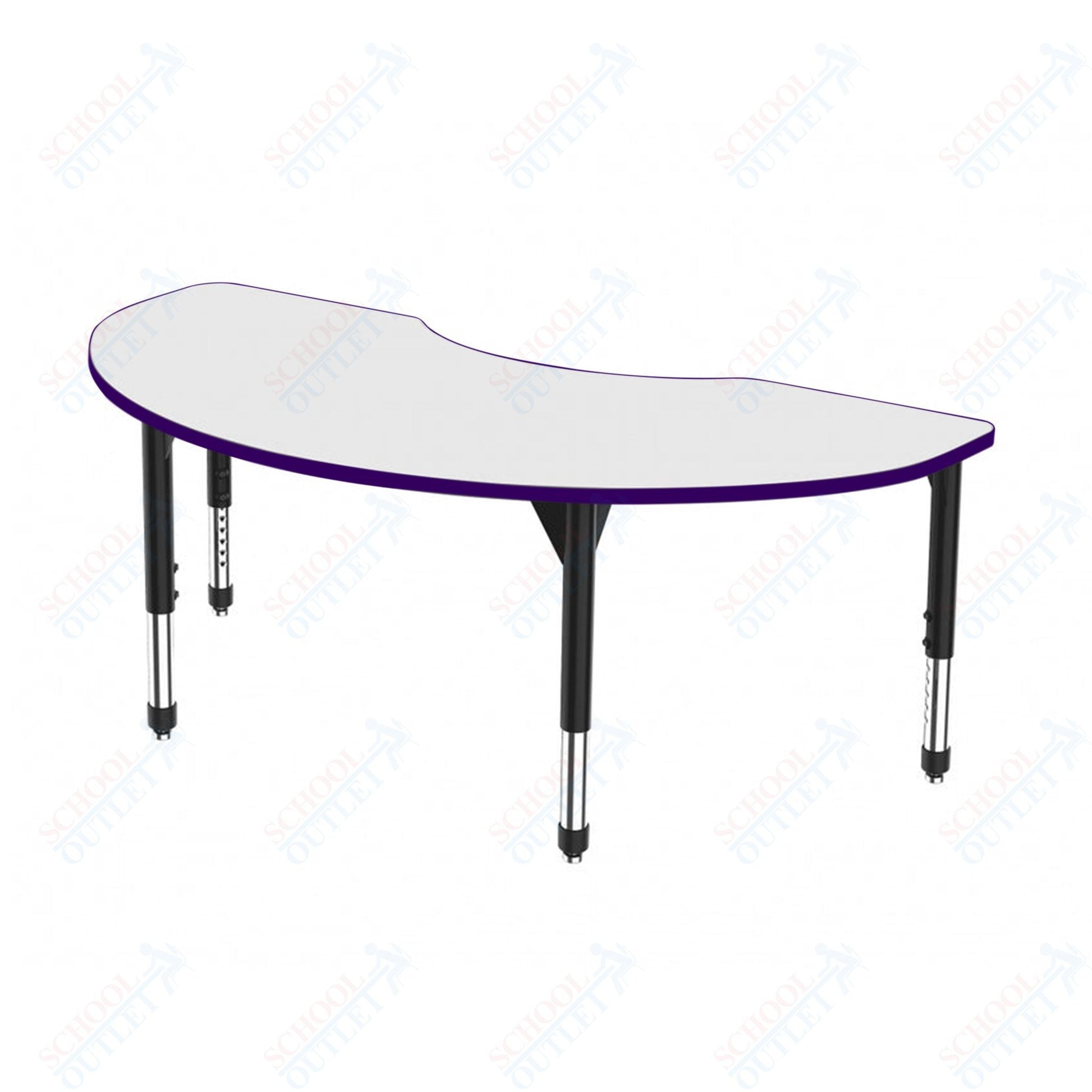Marco Premier Series Kidney Stand - Up Table w/ Dry Erase Top 36" x 72" Adj Height 32" - 42" (43 - 2267 - DA) - SchoolOutlet