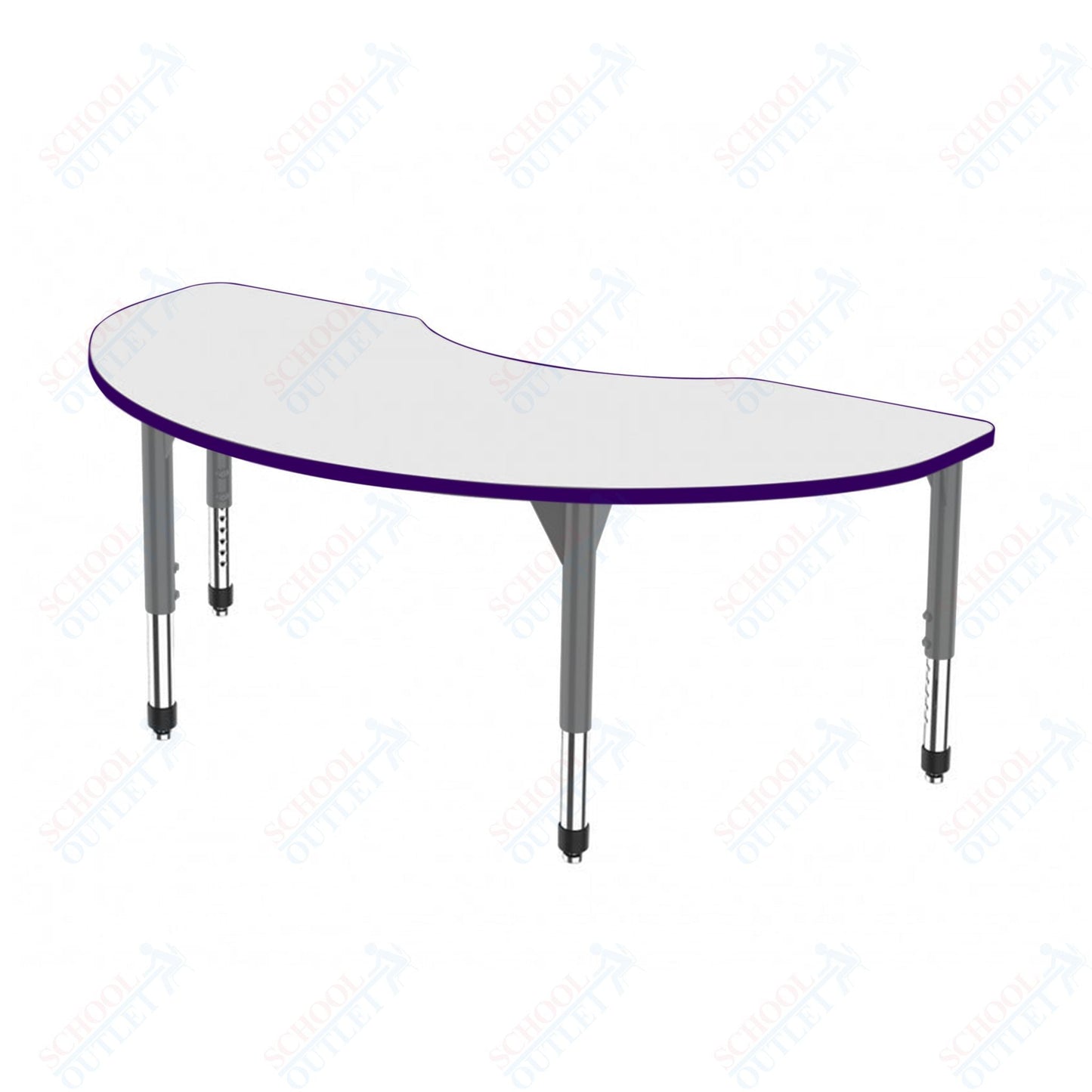 Marco Premier Series Kidney Stand - Up Table w/ Dry Erase Top 36" x 72" Adj Height 32" - 42" (43 - 2267 - DA) - SchoolOutlet