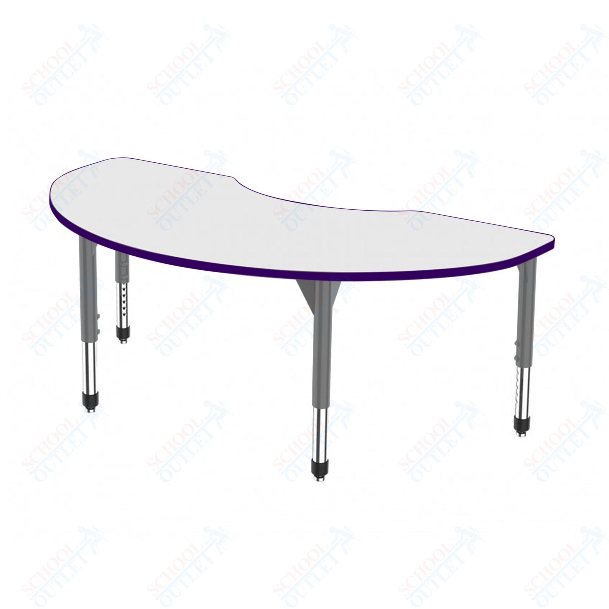 Marco Premier Series Kidney Stand - Up Table w/ Dry Erase Top 36" x 72" Adj Height 32" - 42" (43 - 2267 - DA) - SchoolOutlet