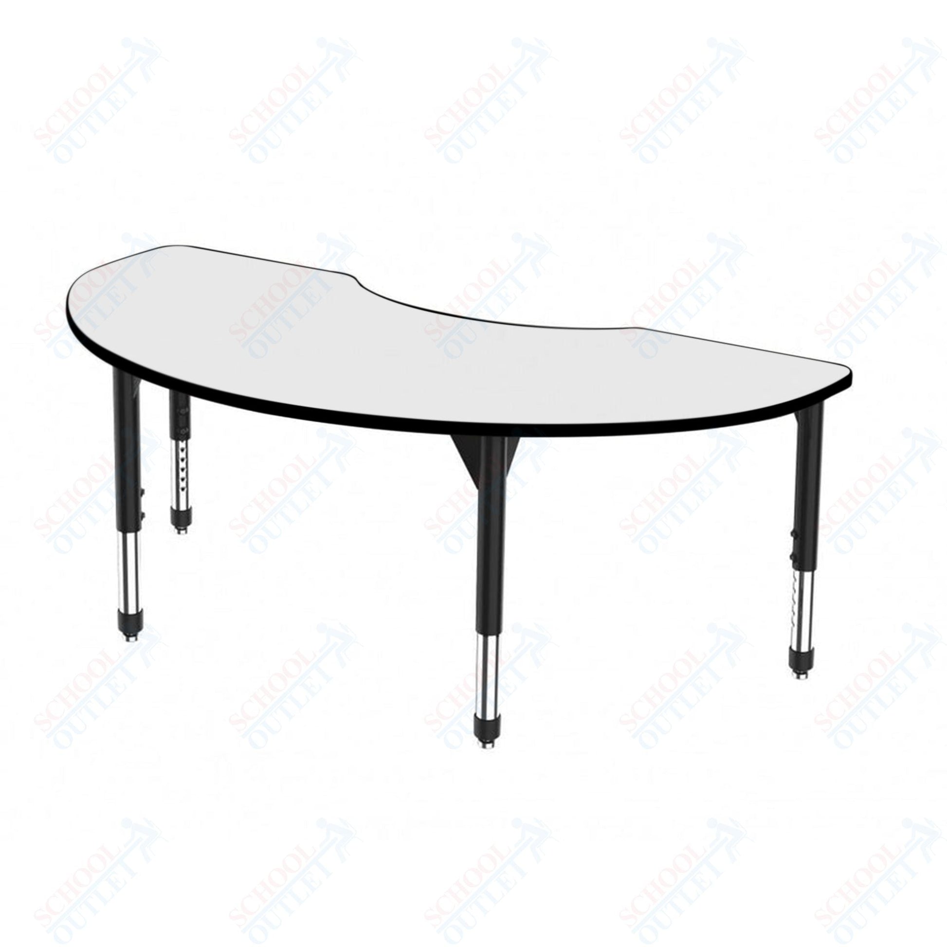 Marco Premier Series Kidney Activity Table w/ Dry Erase Top 36" x 72" Adj Height 21" - 31" (43 - 2267 - DB) - SchoolOutlet