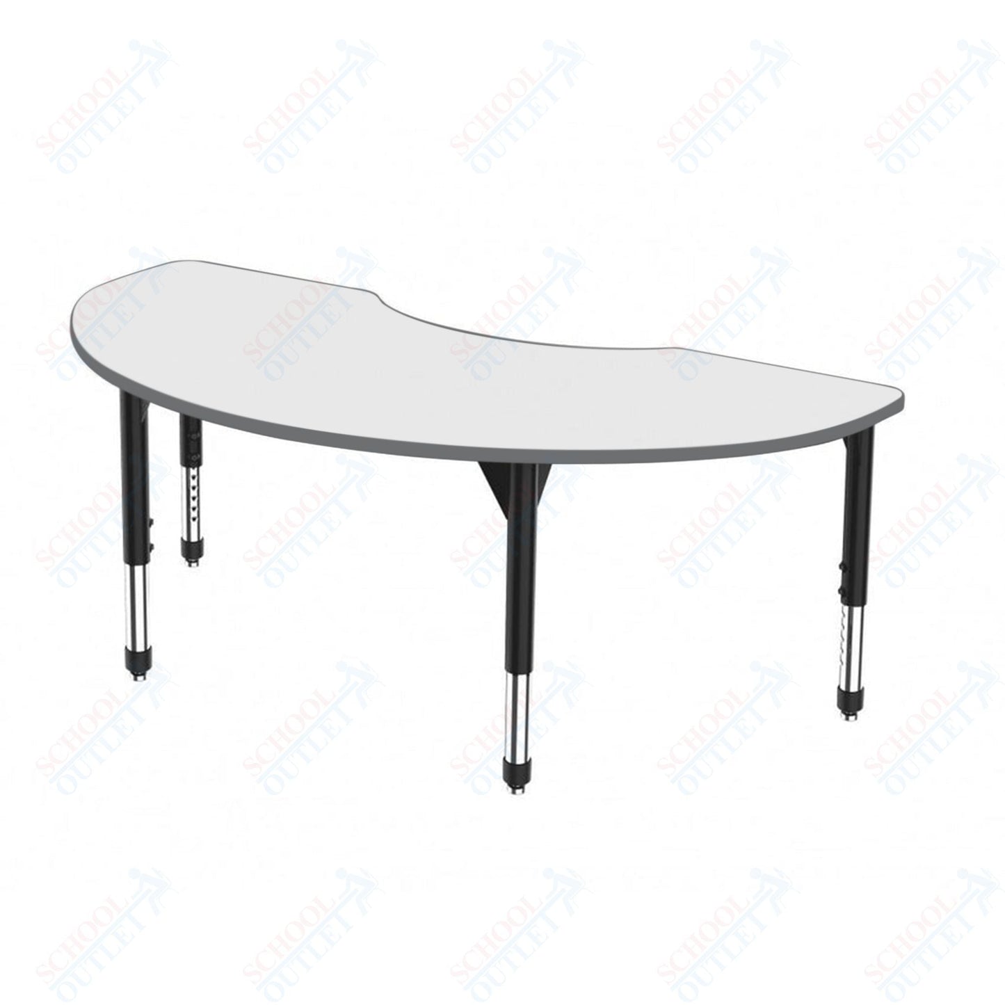 Marco Premier Series Kidney Activity Table w/ Dry Erase Top 36" x 72" Adj Height 21" - 31" (43 - 2267 - DB) - SchoolOutlet
