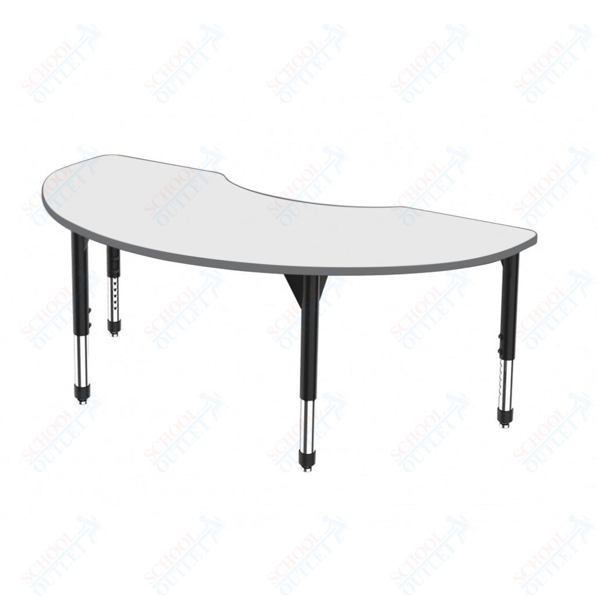 Marco Premier Series Kidney Activity Table w/ Dry Erase Top 36" x 72" Adj Height 21" - 31" (43 - 2267 - DB) - SchoolOutlet