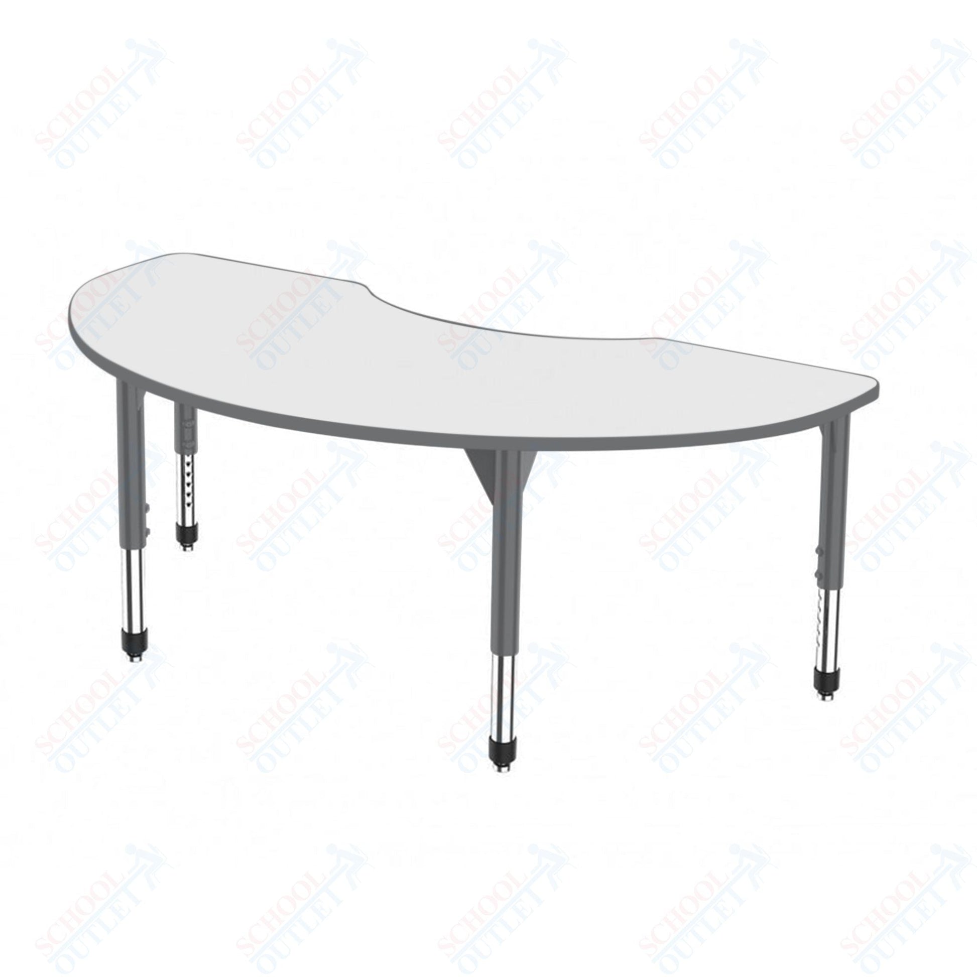 Marco Premier Series Kidney Activity Table w/ Dry Erase Top 36" x 72" Adj Height 21" - 31" (43 - 2267 - DB) - SchoolOutlet