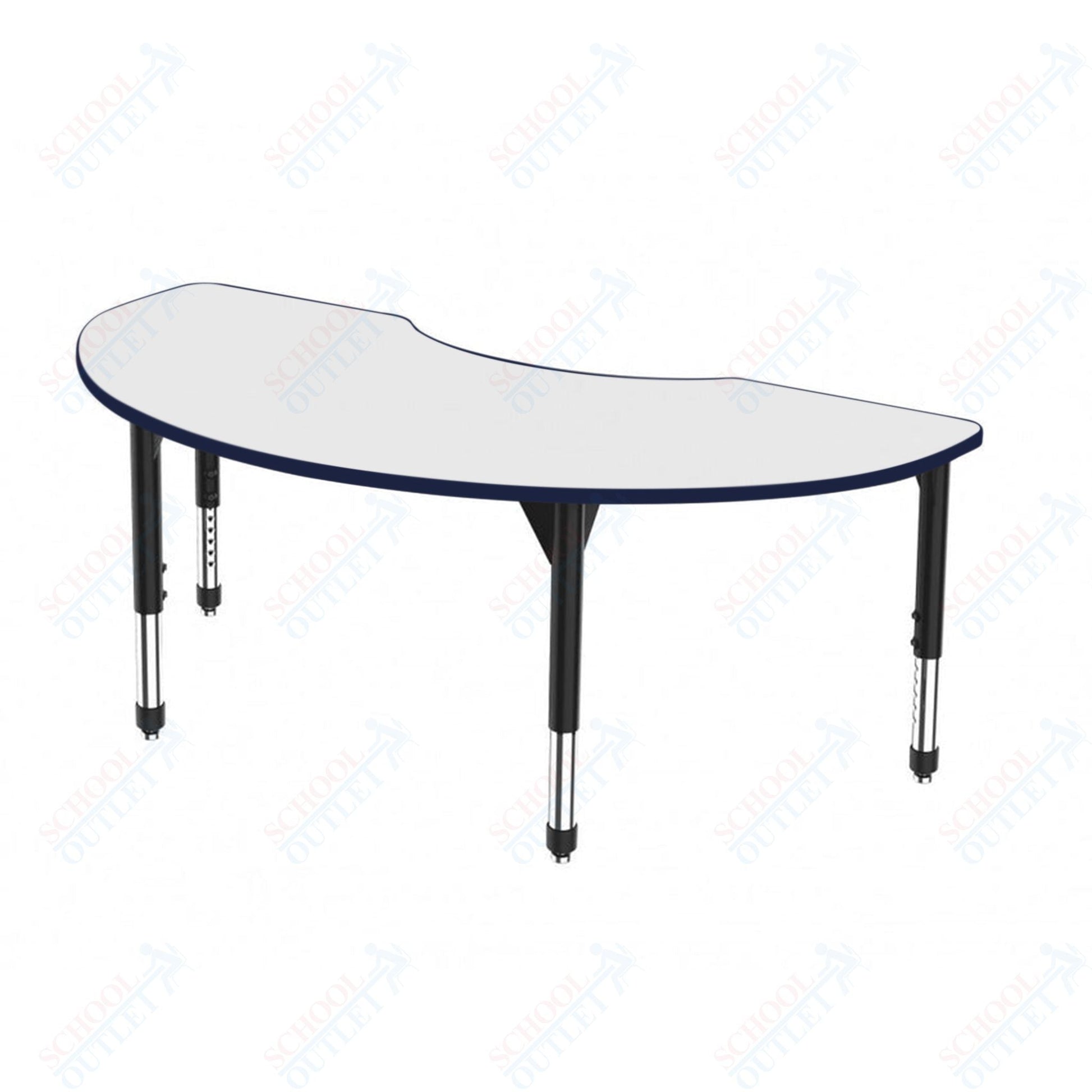 Marco Premier Series Kidney Activity Table w/ Dry Erase Top 36" x 72" Adj Height 21" - 31" (43 - 2267 - DB) - SchoolOutlet