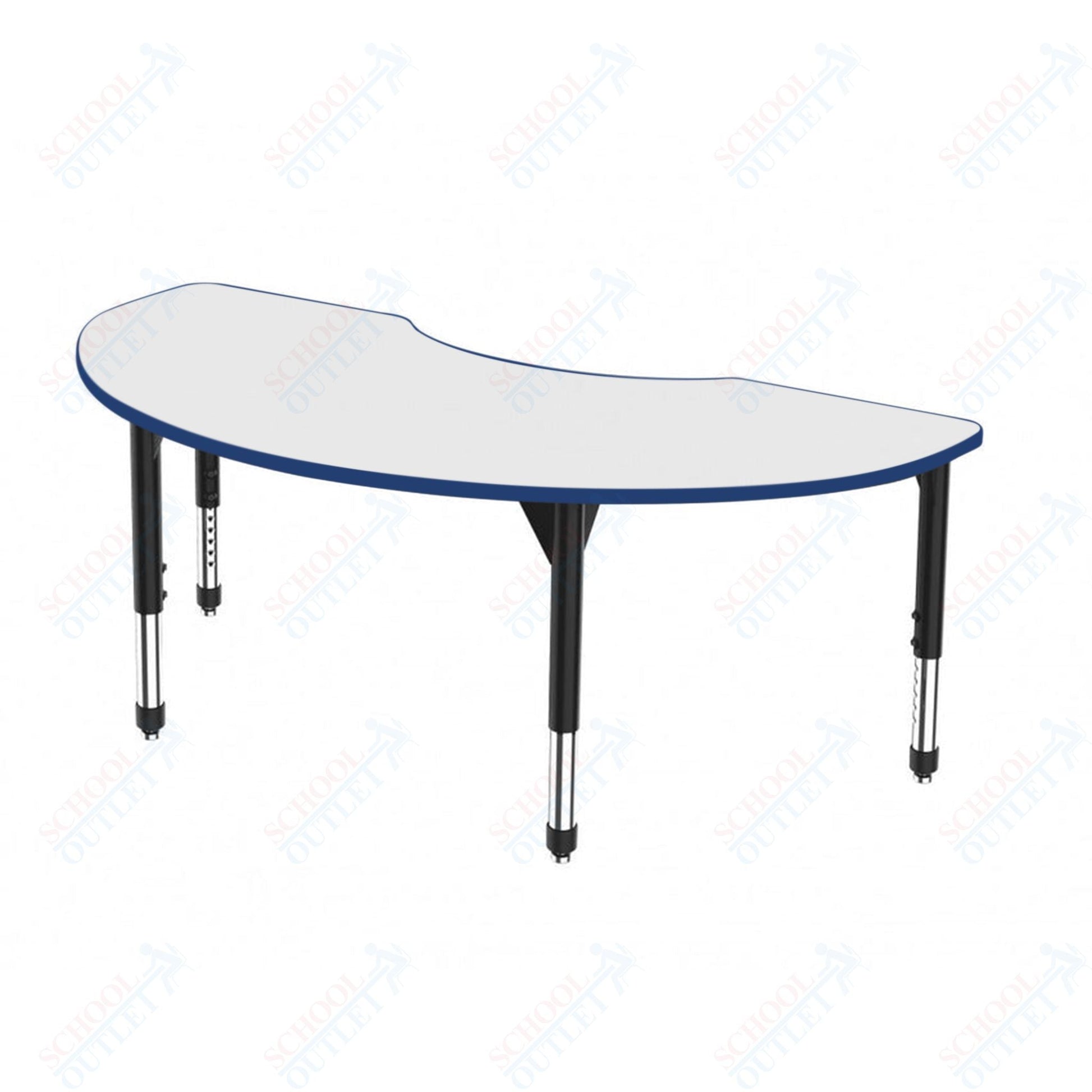 Marco Premier Series Kidney Activity Table w/ Dry Erase Top 36" x 72" Adj Height 21" - 31" (43 - 2267 - DB) - SchoolOutlet