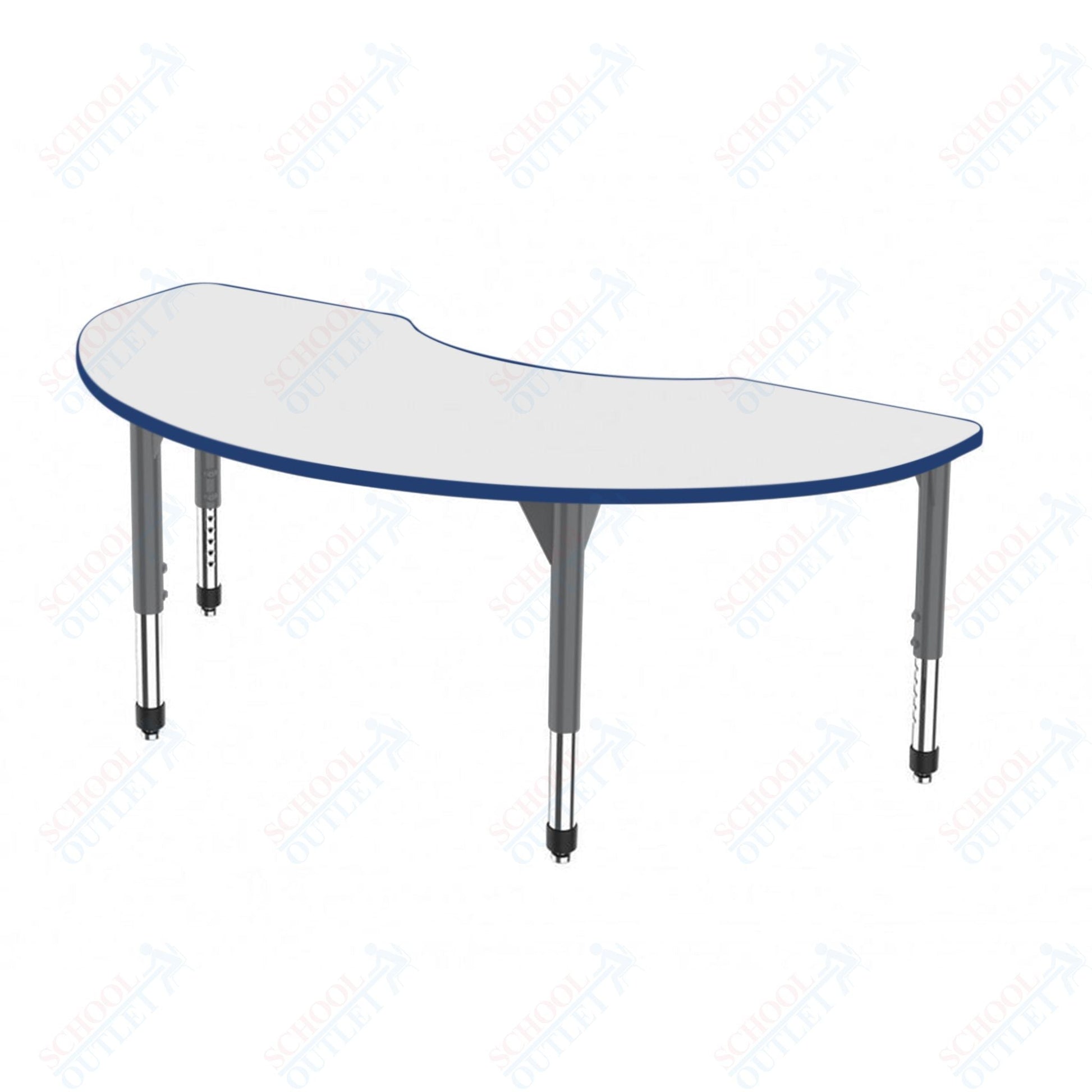 Marco Premier Series Kidney Activity Table w/ Dry Erase Top 36" x 72" Adj Height 21" - 31" (43 - 2267 - DB) - SchoolOutlet