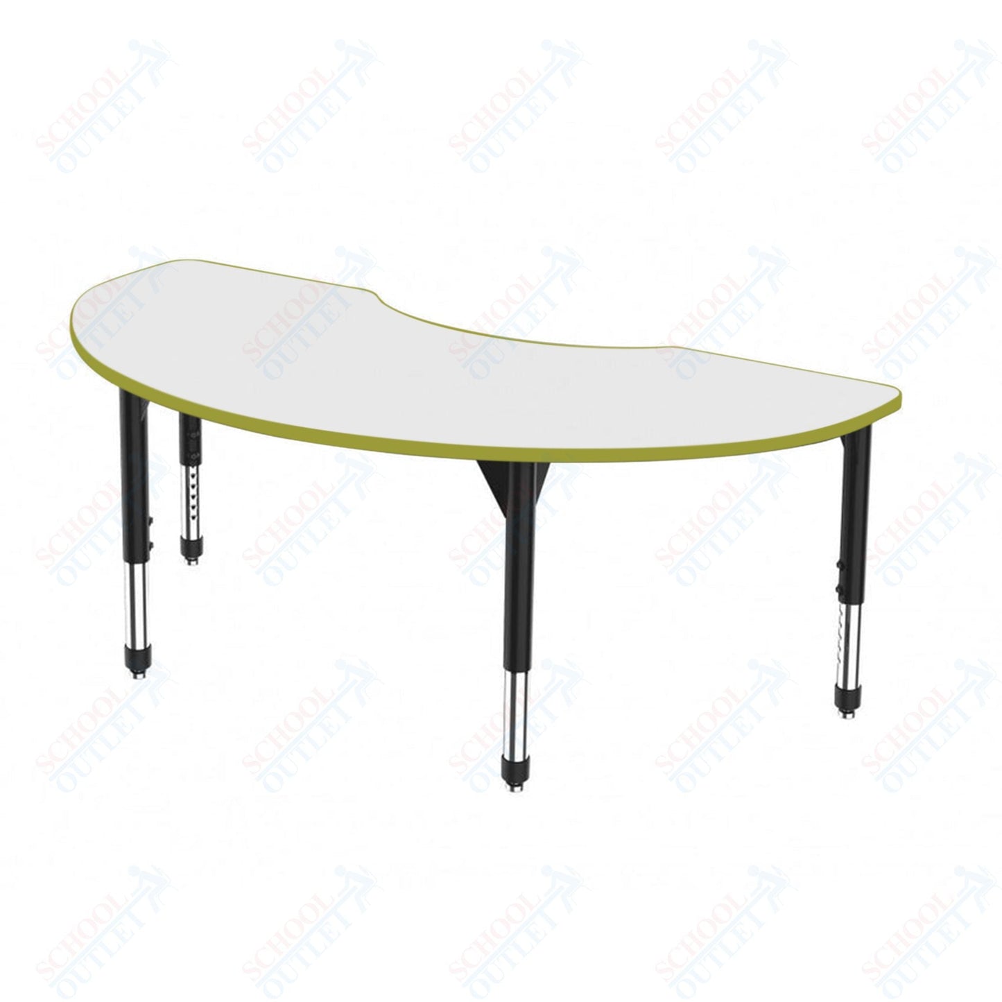 Marco Premier Series Kidney Activity Table w/ Dry Erase Top 36" x 72" Adj Height 21" - 31" (43 - 2267 - DB) - SchoolOutlet