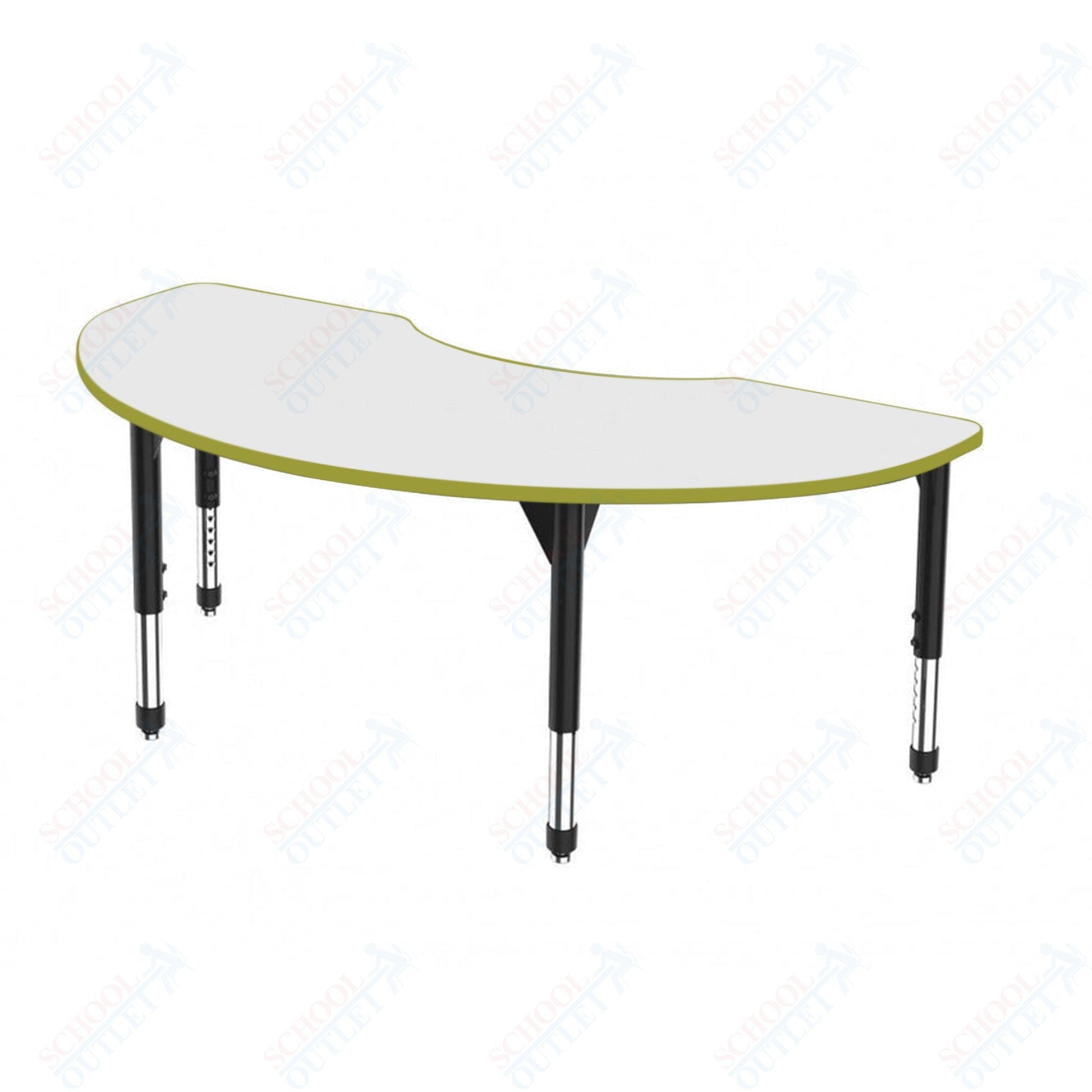 Marco Premier Series Kidney Activity Table w/ Dry Erase Top 36" x 72" Adj Height 21" - 31" (43 - 2267 - DB) - SchoolOutlet