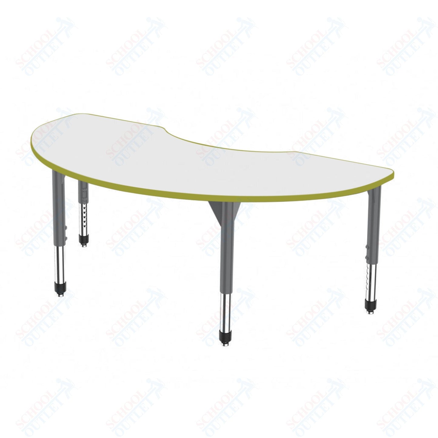 Marco Premier Series Kidney Activity Table w/ Dry Erase Top 36" x 72" Adj Height 21" - 31" (43 - 2267 - DB) - SchoolOutlet
