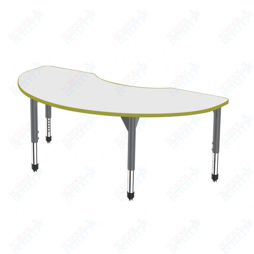 Marco Premier Series Kidney Activity Table w/ Dry Erase Top 36" x 72" Adj Height 21" - 31" (43 - 2267 - DB) - SchoolOutlet