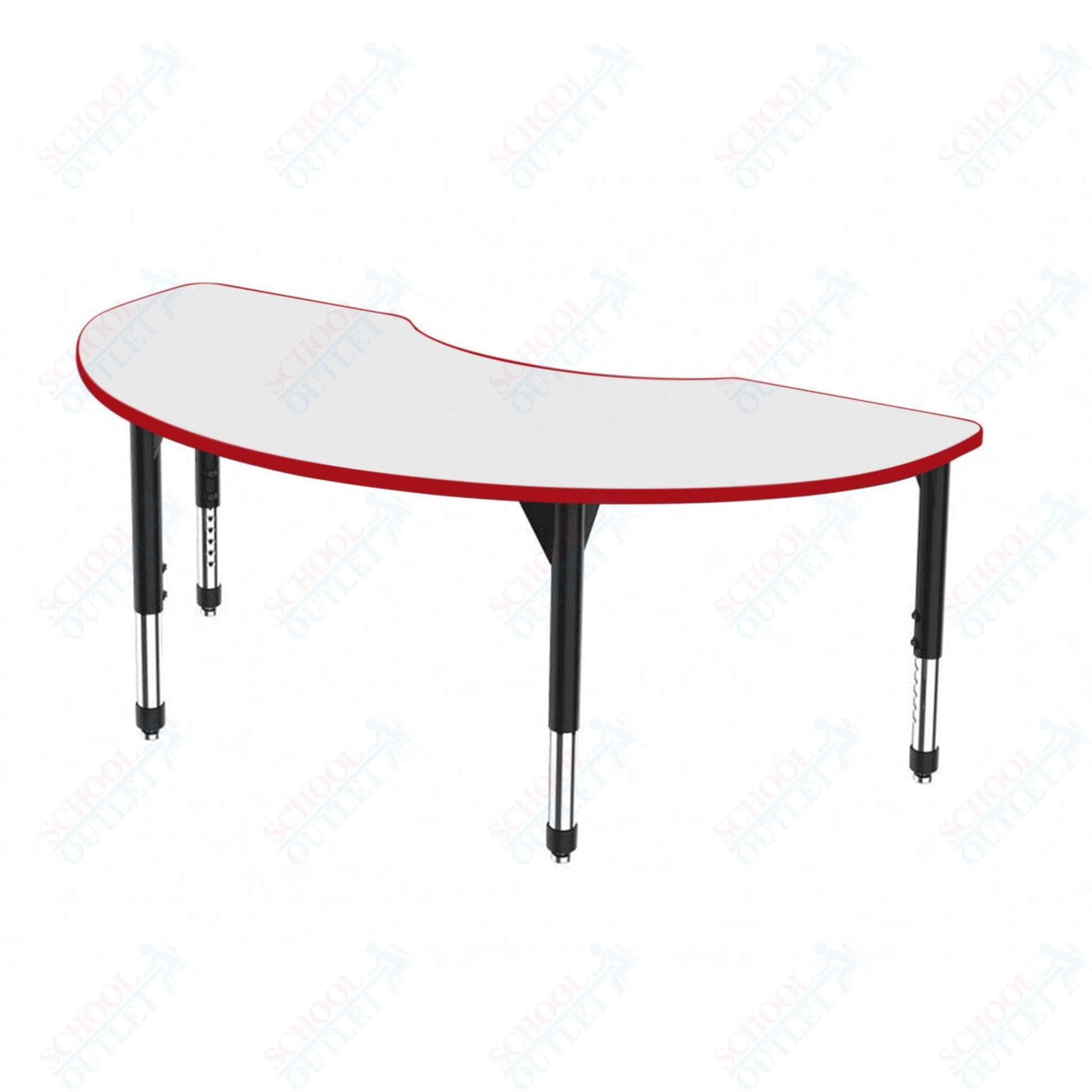 Marco Premier Series Kidney Activity Table w/ Dry Erase Top 36" x 72" Adj Height 21" - 31" (43 - 2267 - DB) - SchoolOutlet