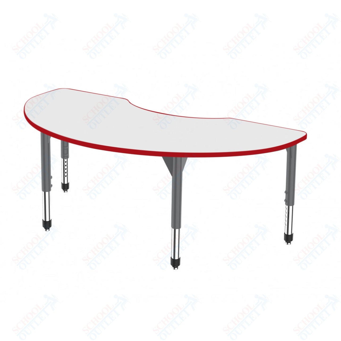Marco Premier Series Kidney Activity Table w/ Dry Erase Top 36" x 72" Adj Height 21" - 31" (43 - 2267 - DB) - SchoolOutlet