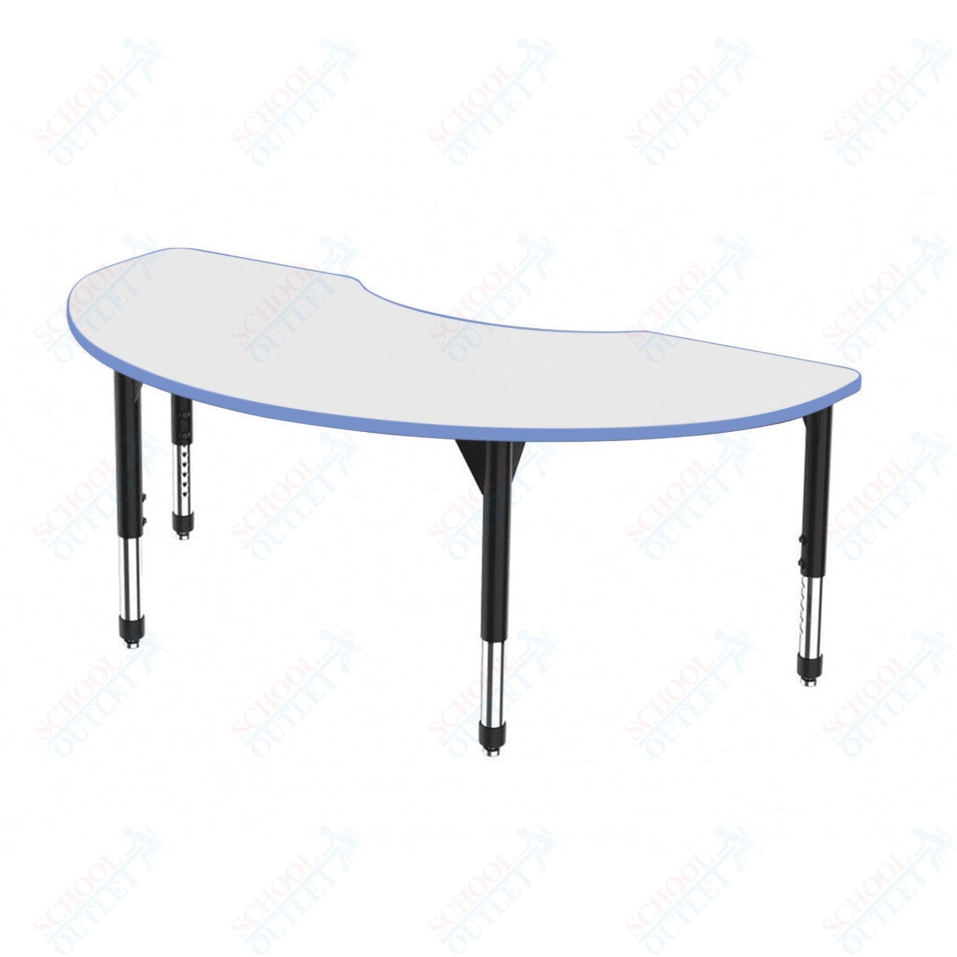 Marco Premier Series Kidney Activity Table w/ Dry Erase Top 36" x 72" Adj Height 21" - 31" (43 - 2267 - DB) - SchoolOutlet