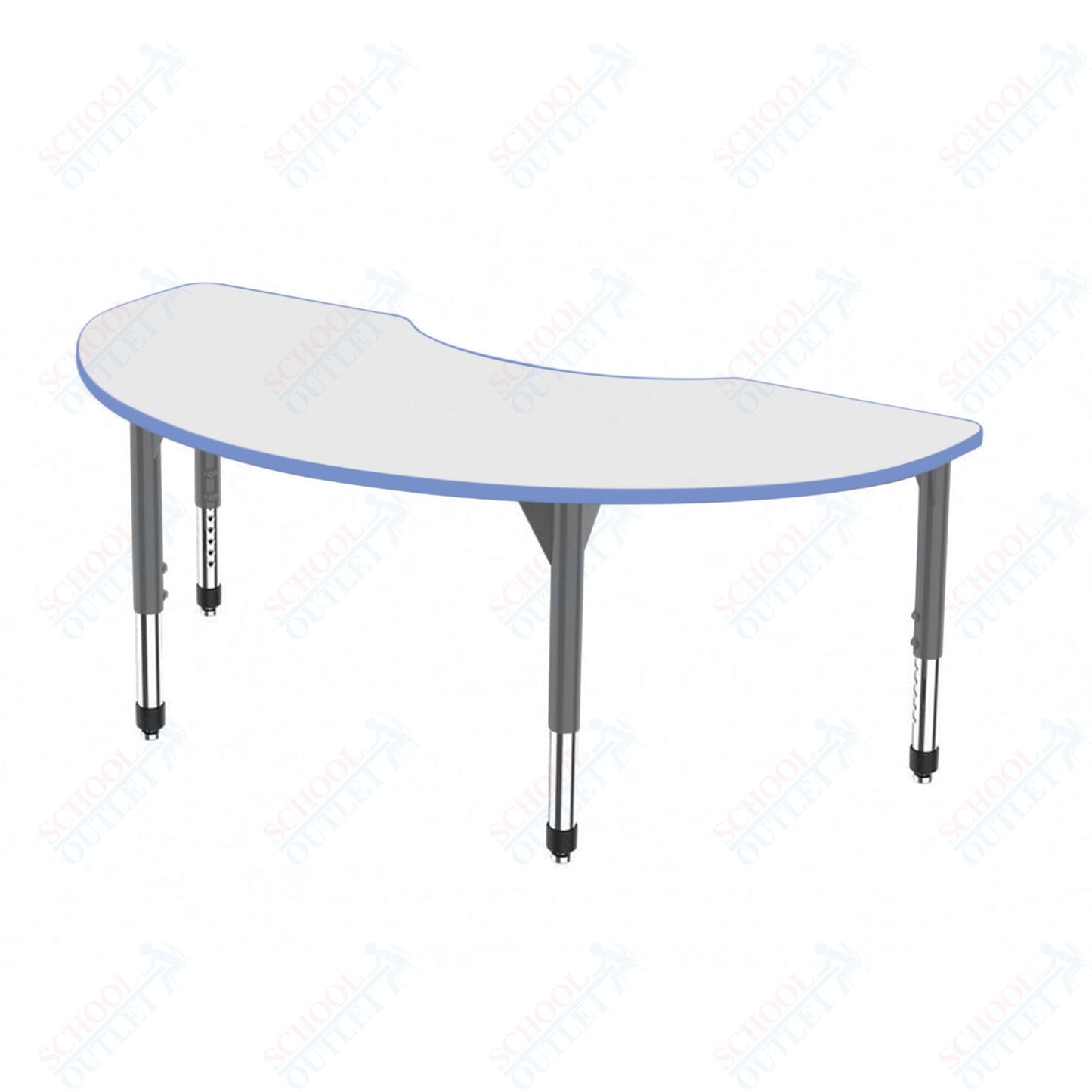 Marco Premier Series Kidney Activity Table w/ Dry Erase Top 36" x 72" Adj Height 21" - 31" (43 - 2267 - DB) - SchoolOutlet