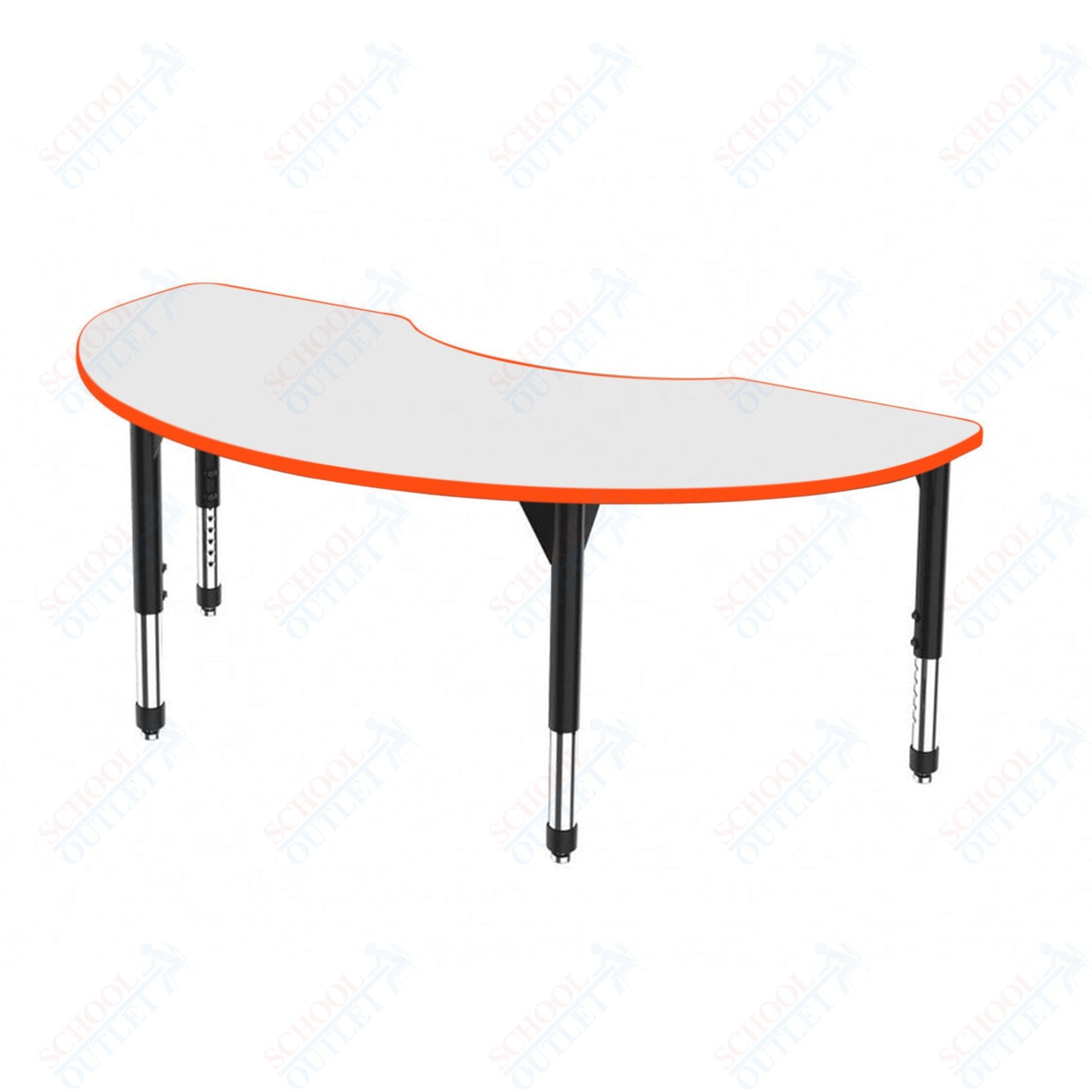 Marco Premier Series Kidney Activity Table w/ Dry Erase Top 36" x 72" Adj Height 21" - 31" (43 - 2267 - DB) - SchoolOutlet