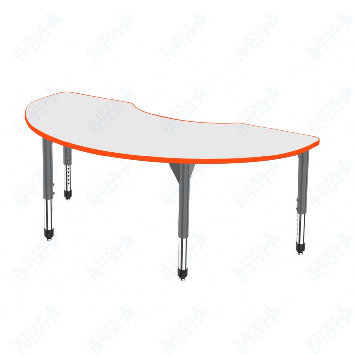 Marco Premier Series Kidney Activity Table w/ Dry Erase Top 36" x 72" Adj Height 21" - 31" (43 - 2267 - DB) - SchoolOutlet